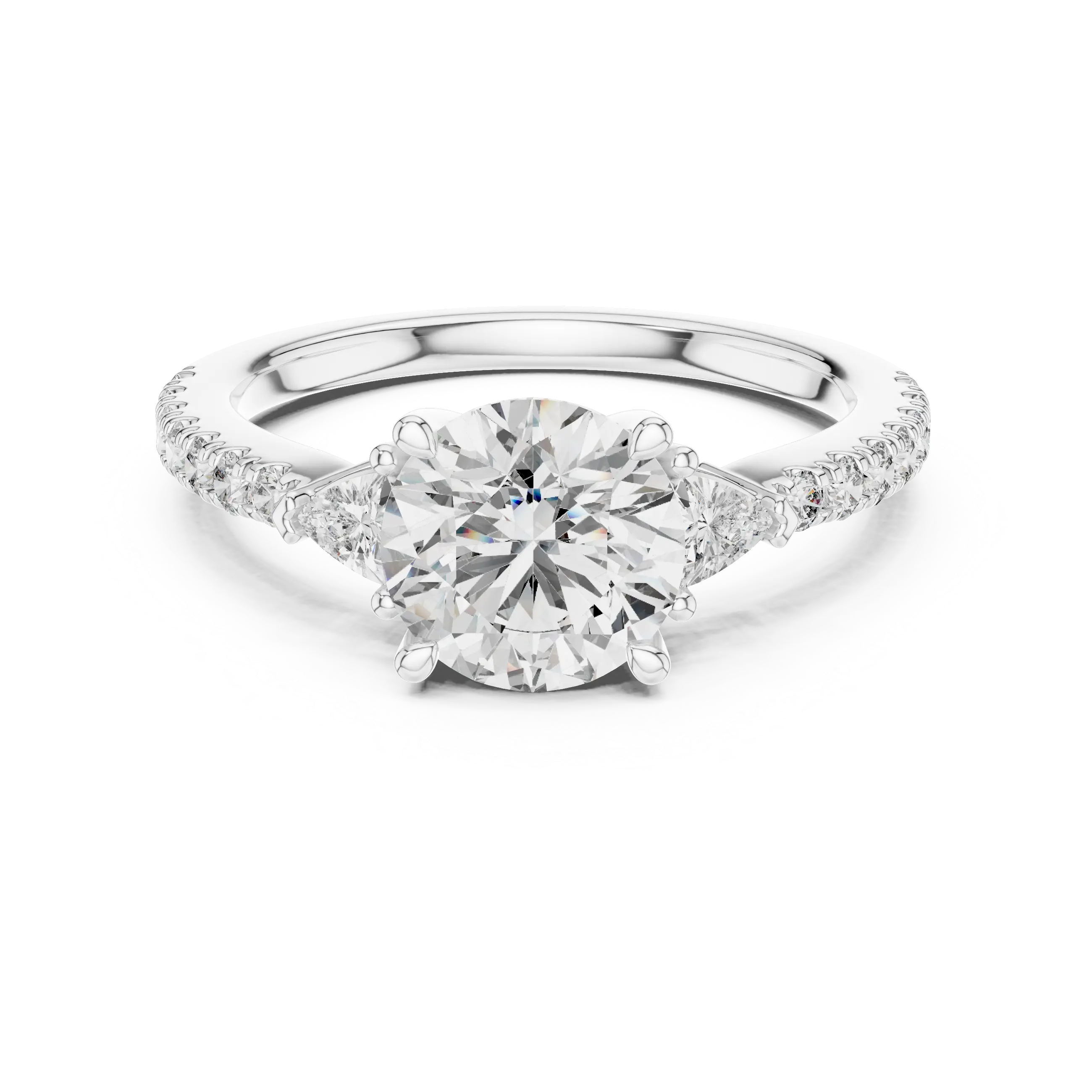 MJR026 - Classic Triplet Pavé Band Statement Ring
