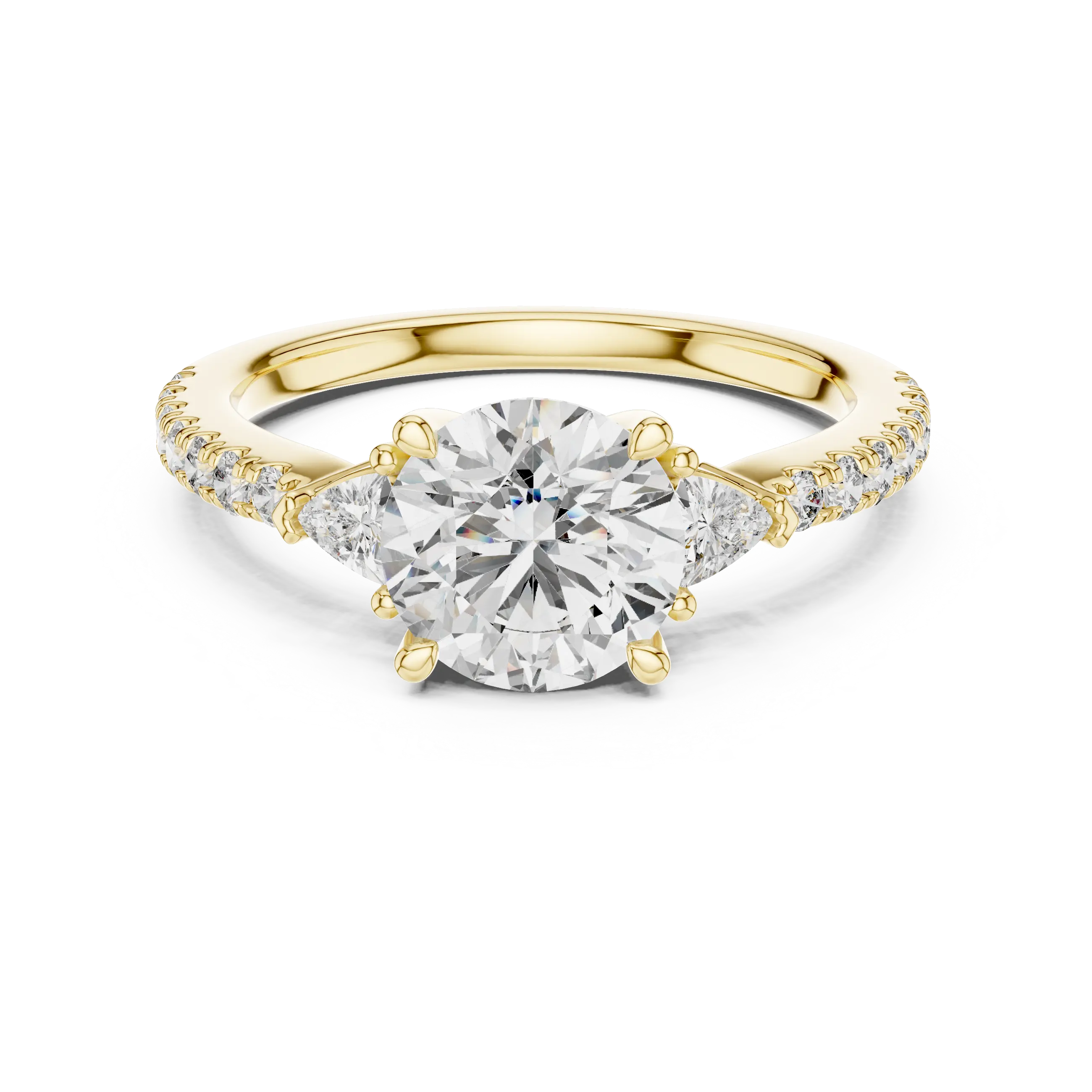 MJR026 - Classic Triplet Pavé Band Statement Ring
