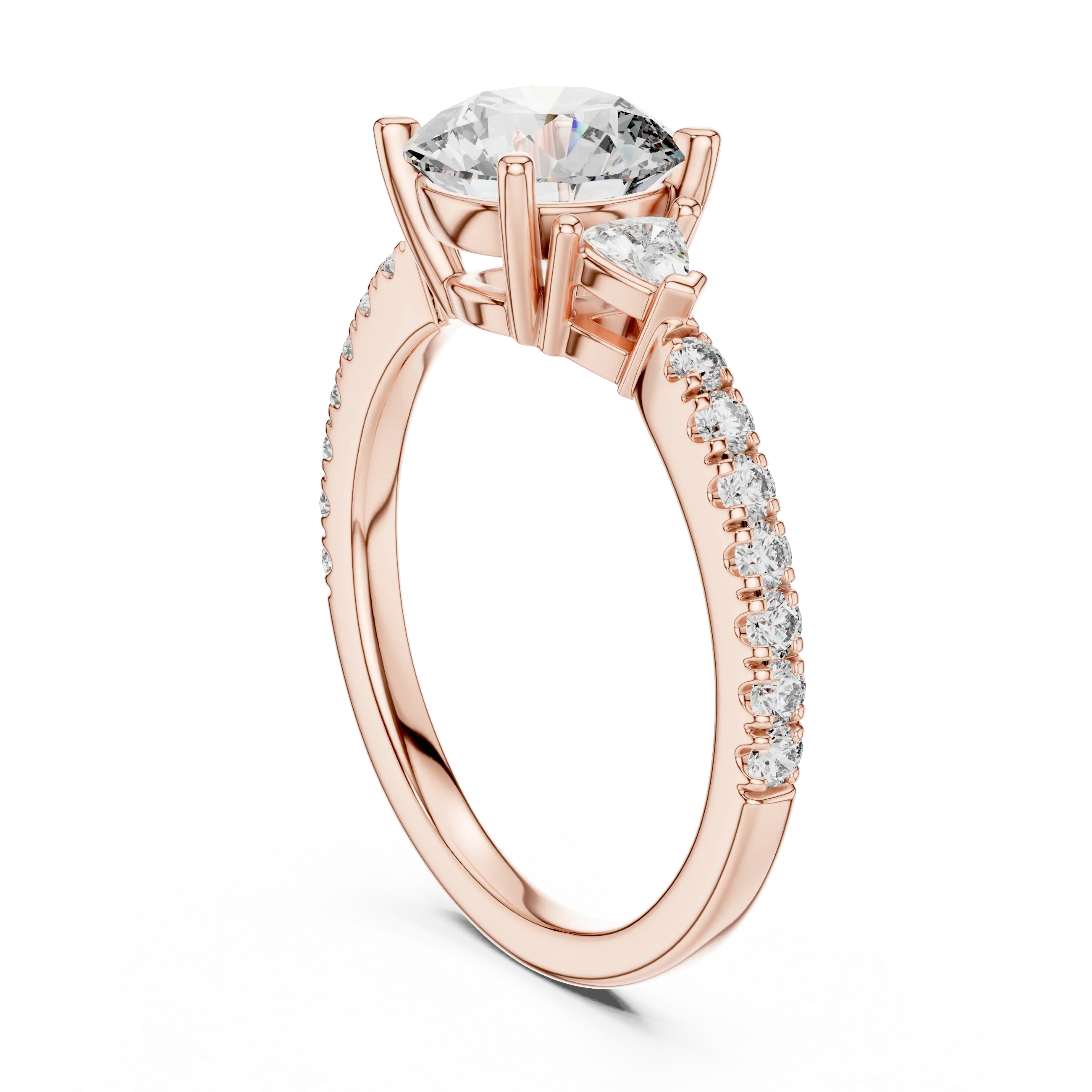 MJR026 - Classic Triplet Pavé Band Statement Ring