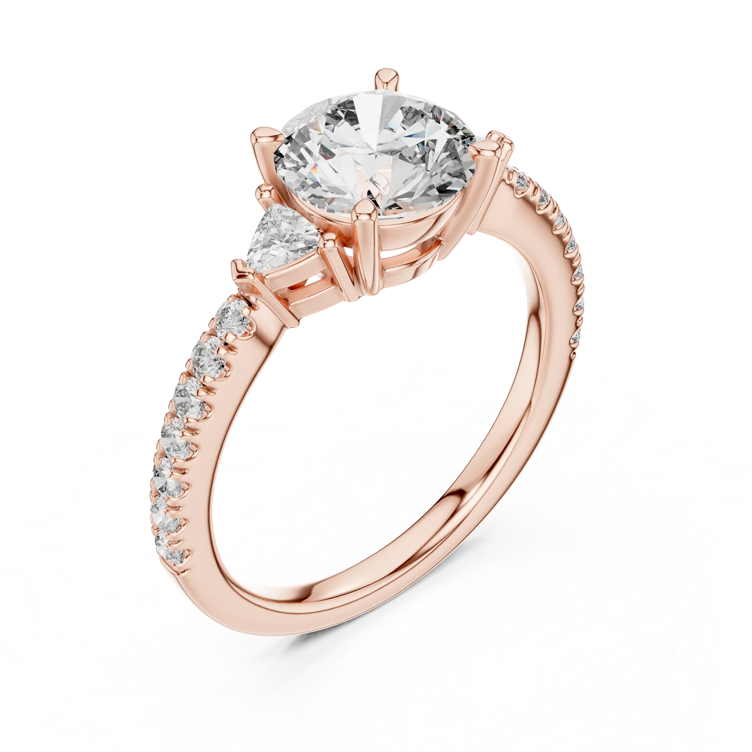 MJR026 - Classic Triplet Pavé Band Statement Ring