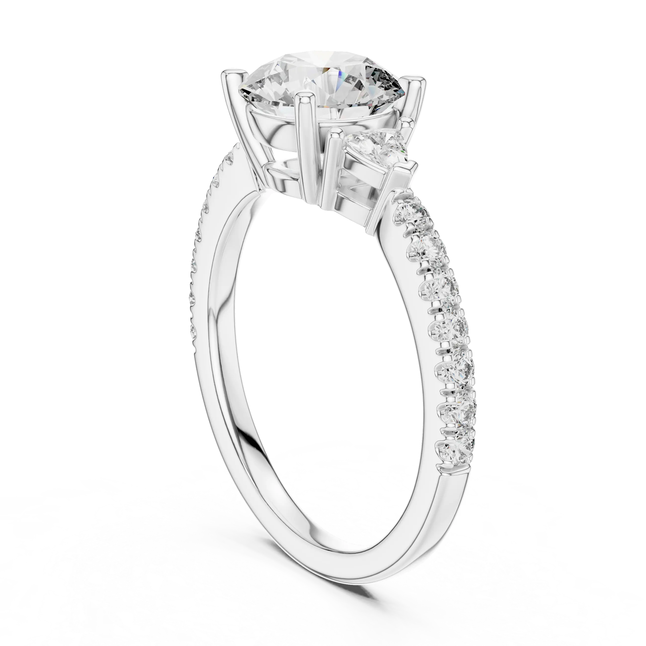 MJR026 - Classic Triplet Pavé Band Statement Ring
