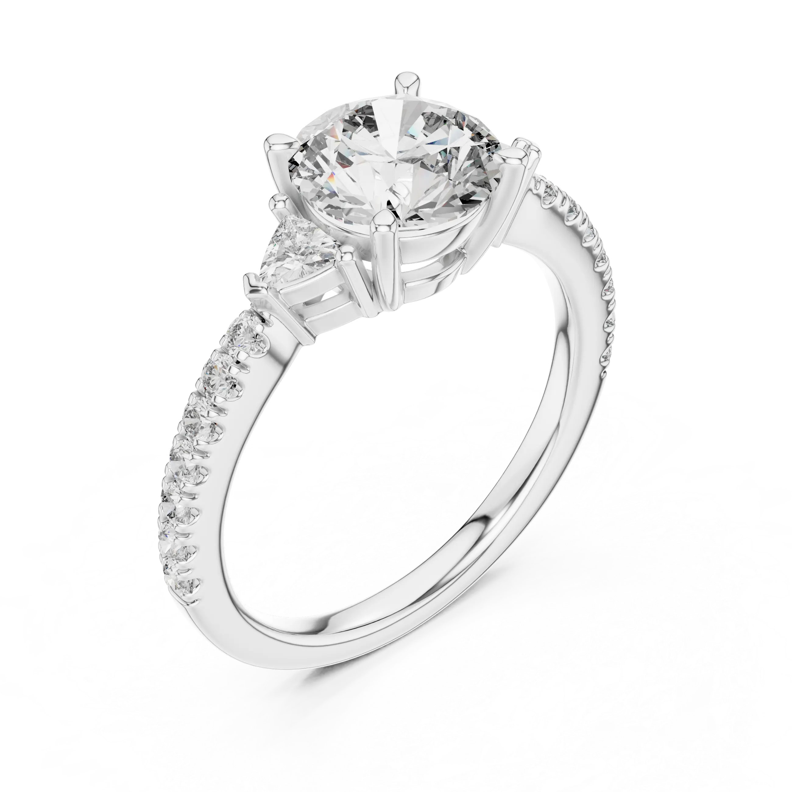MJR026 - Classic Triplet Pavé Band Statement Ring