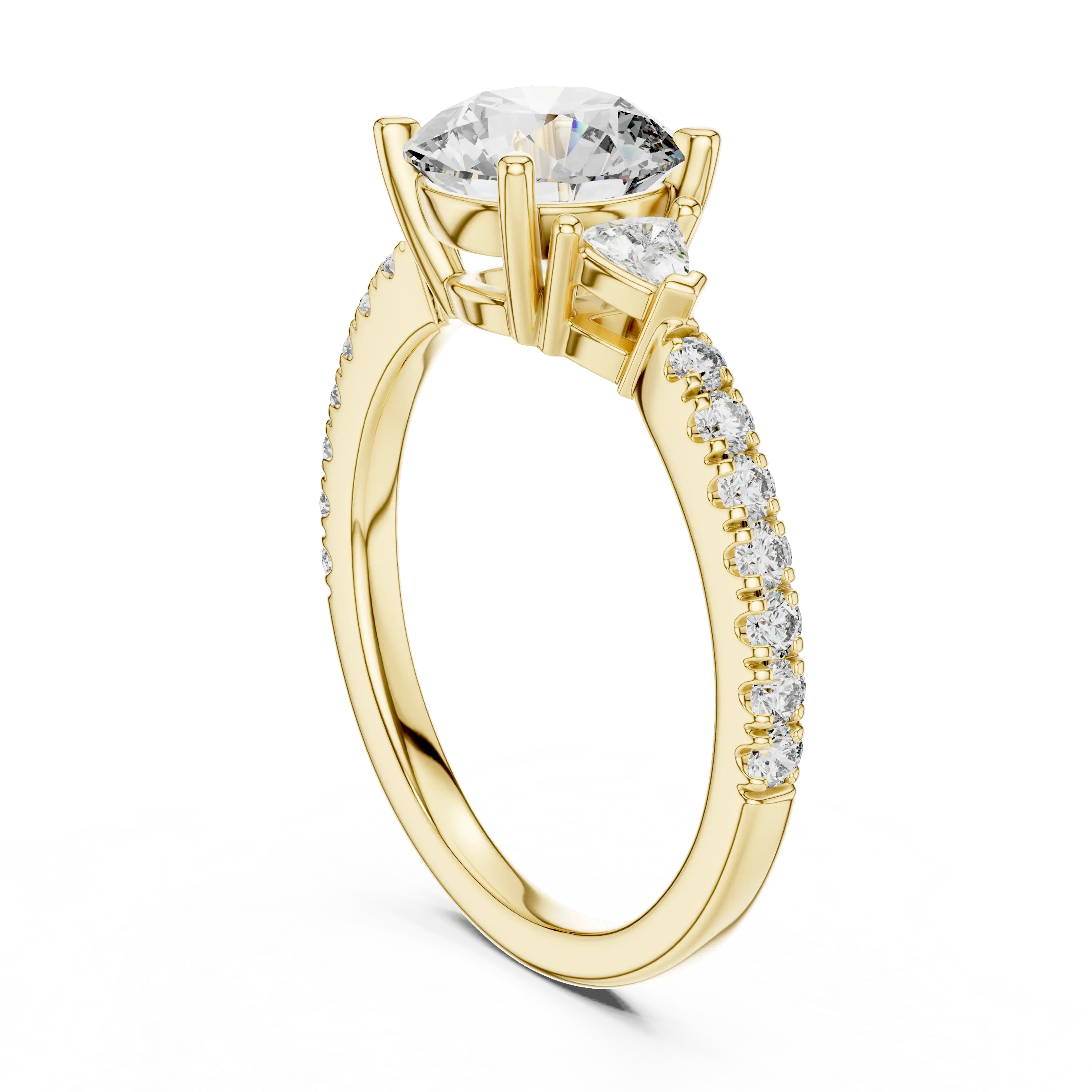 MJR026 - Classic Triplet Pavé Band Statement Ring