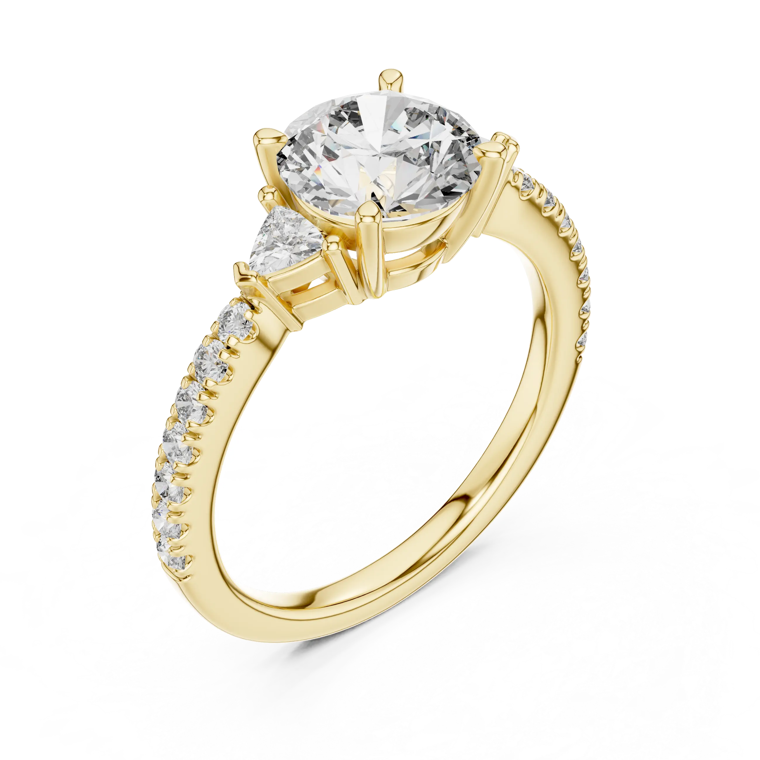 MJR026 - Classic Triplet Pavé Band Statement Ring