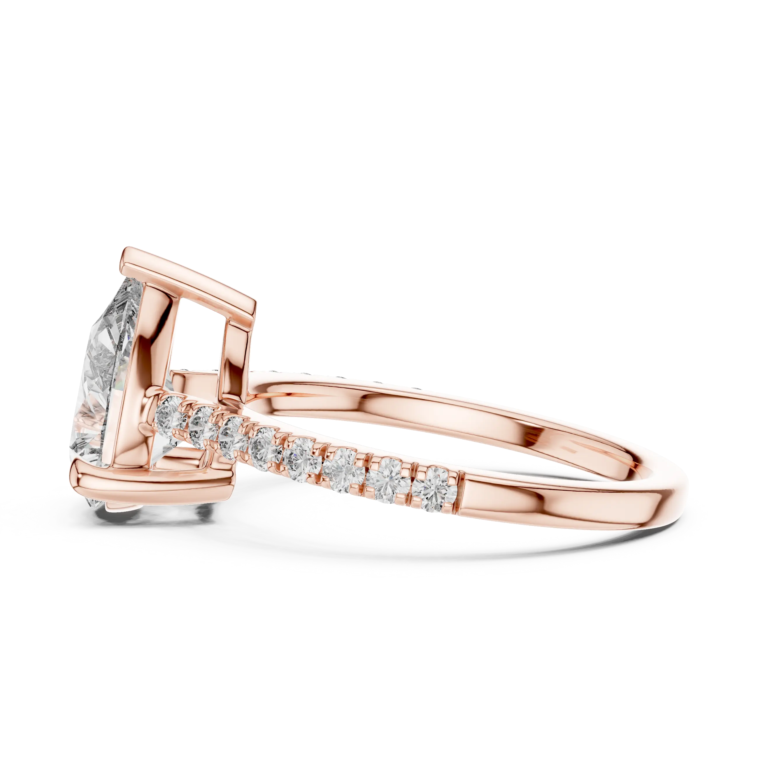 MJR028 - Teardrop French Set Accent Statement Ring