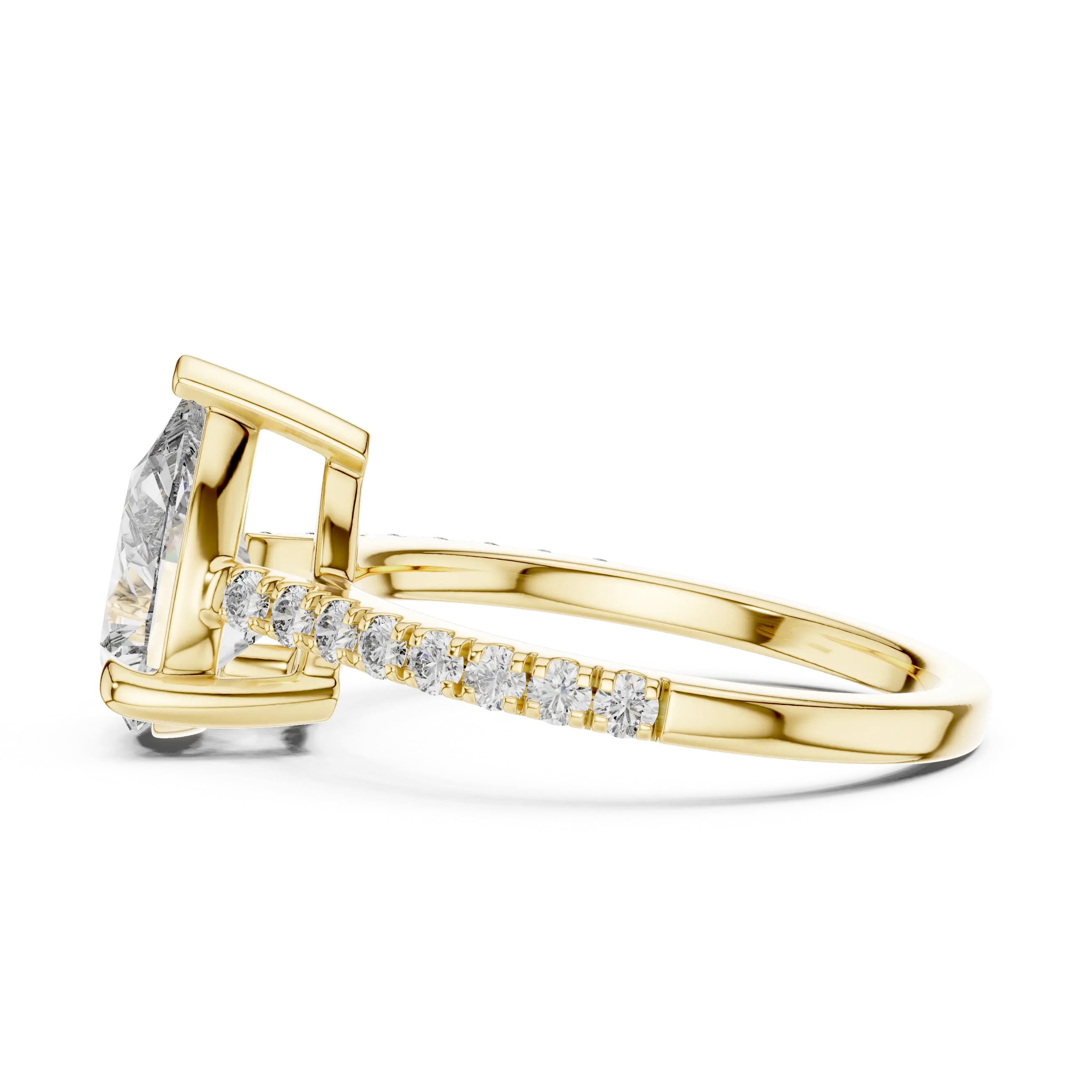 MJR028 - Teardrop French Set Accent Statement Ring