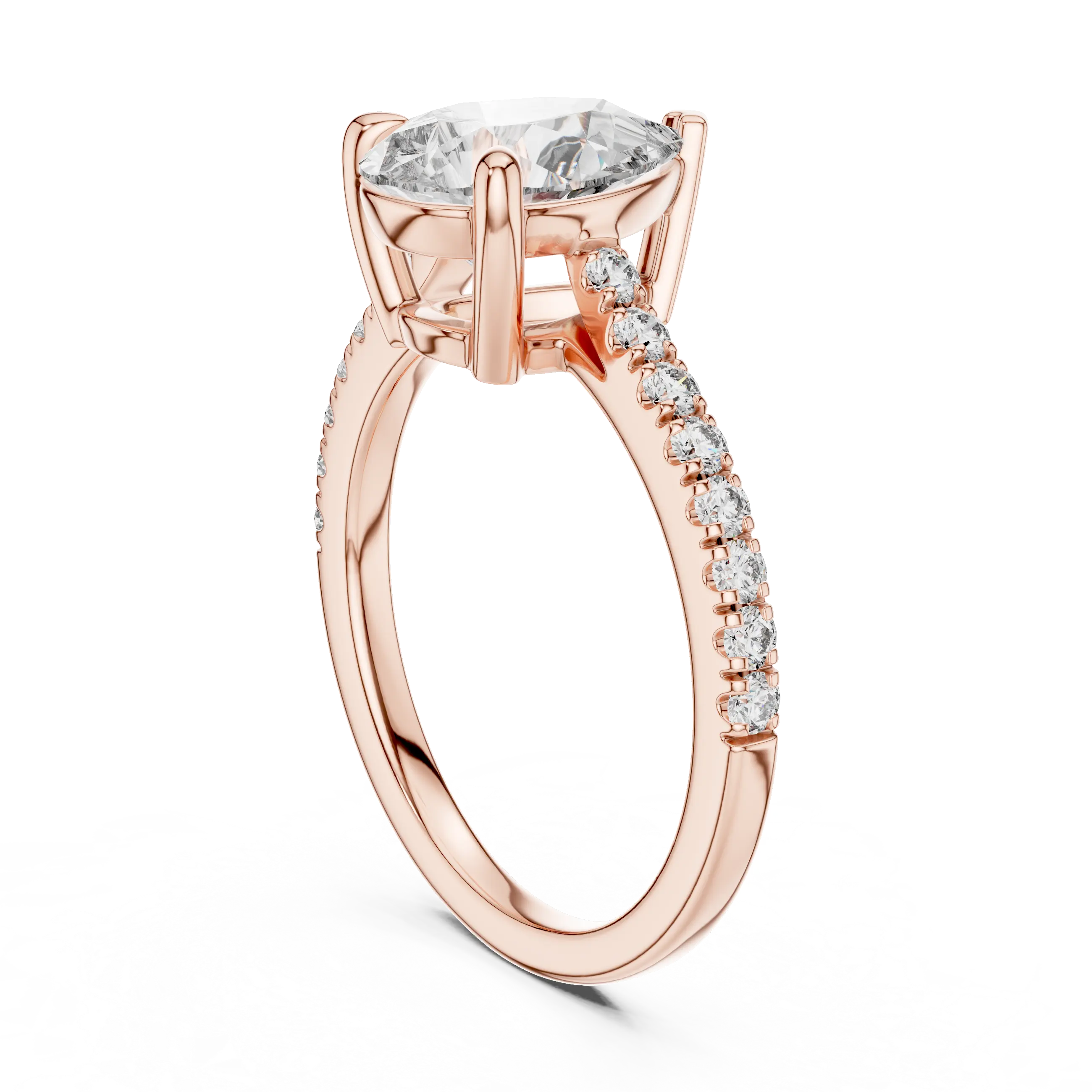 MJR028 - Teardrop French Set Accent Statement Ring