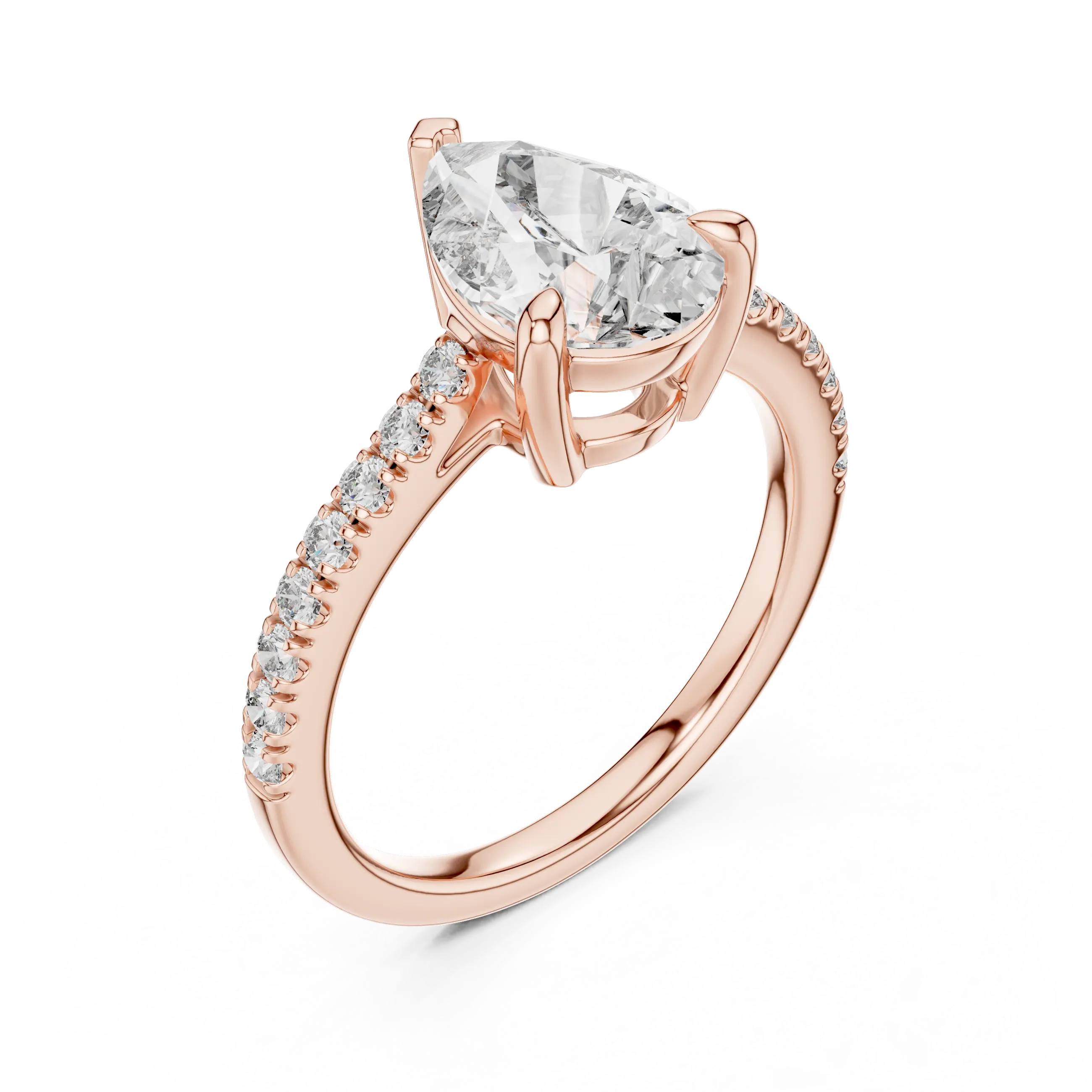 MJR028 - Teardrop French Set Accent Statement Ring