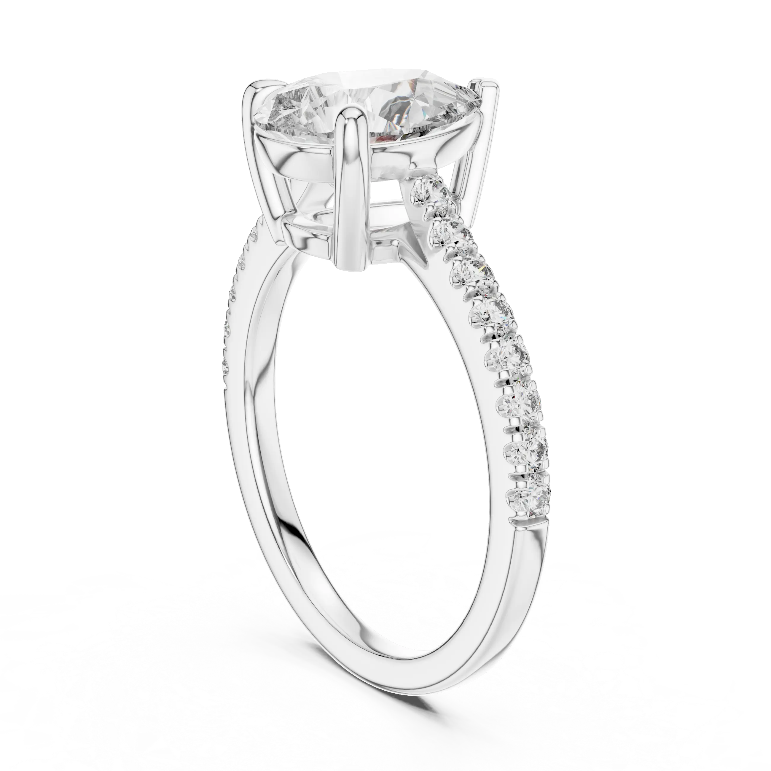 MJR028 - Teardrop French Set Accent Statement Ring