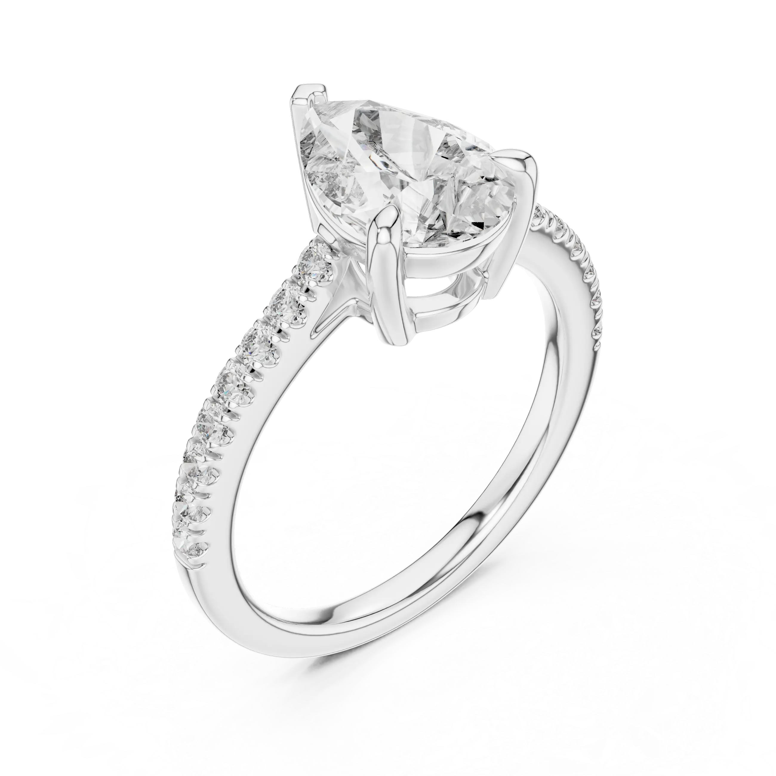 MJR028 - Teardrop French Set Accent Statement Ring