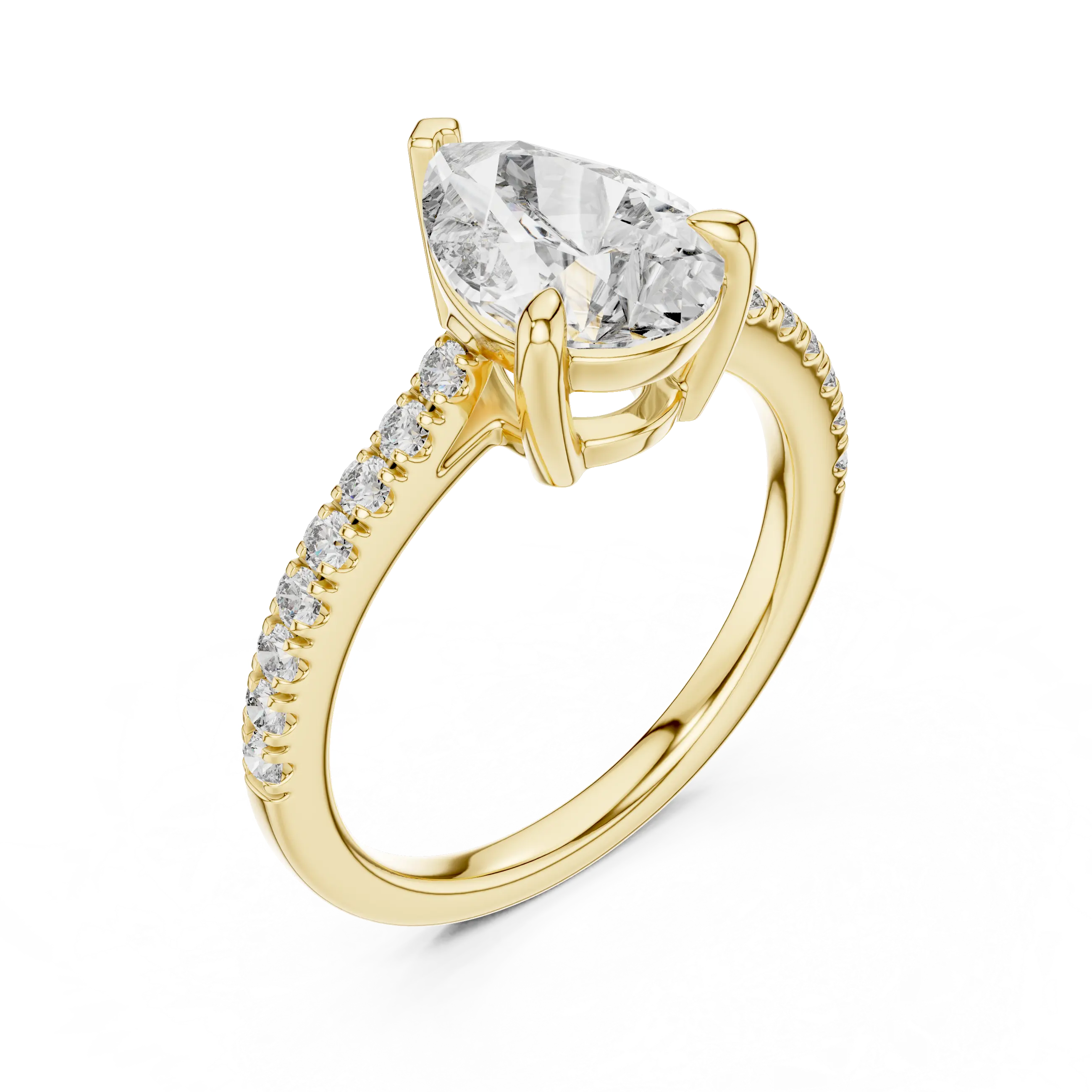 MJR028 - Teardrop French Set Accent Statement Ring