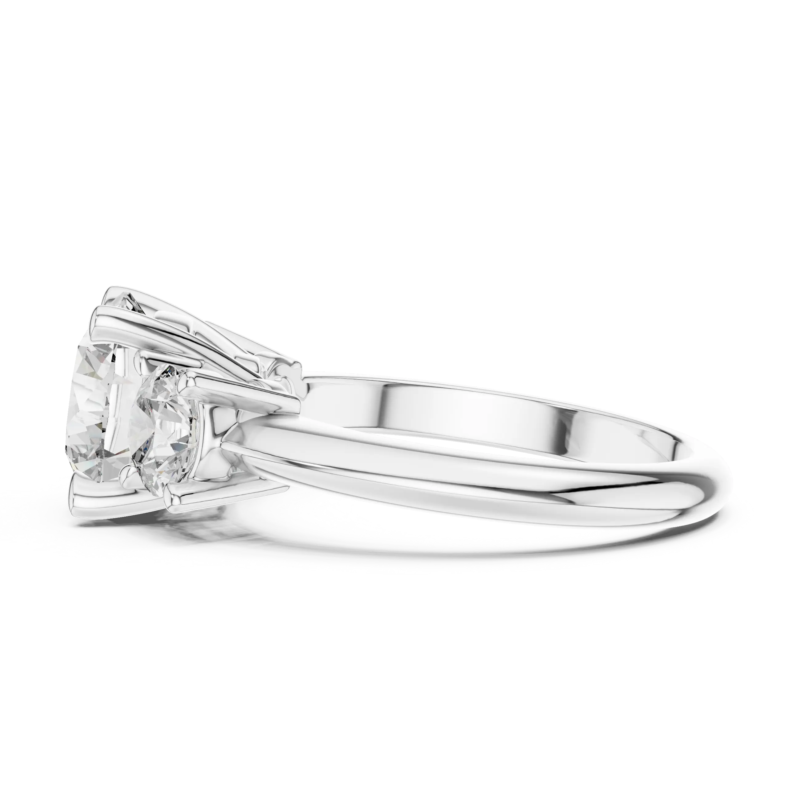 MJR029 - Round Brilliant Three Stone Engagement Ring