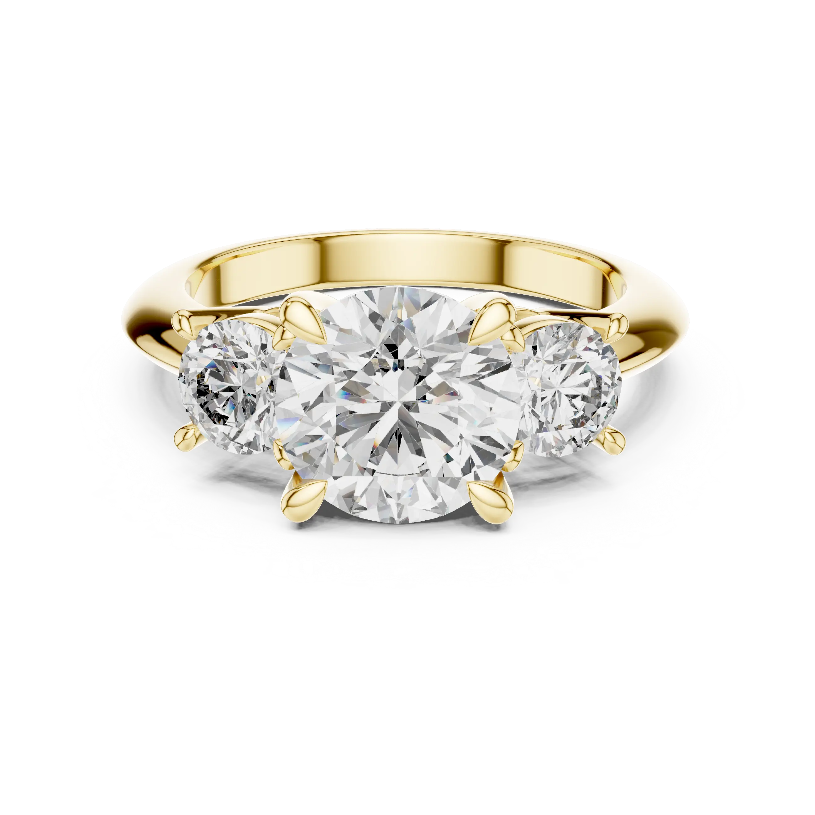 MJR029 - Round Brilliant Three Stone Engagement Ring