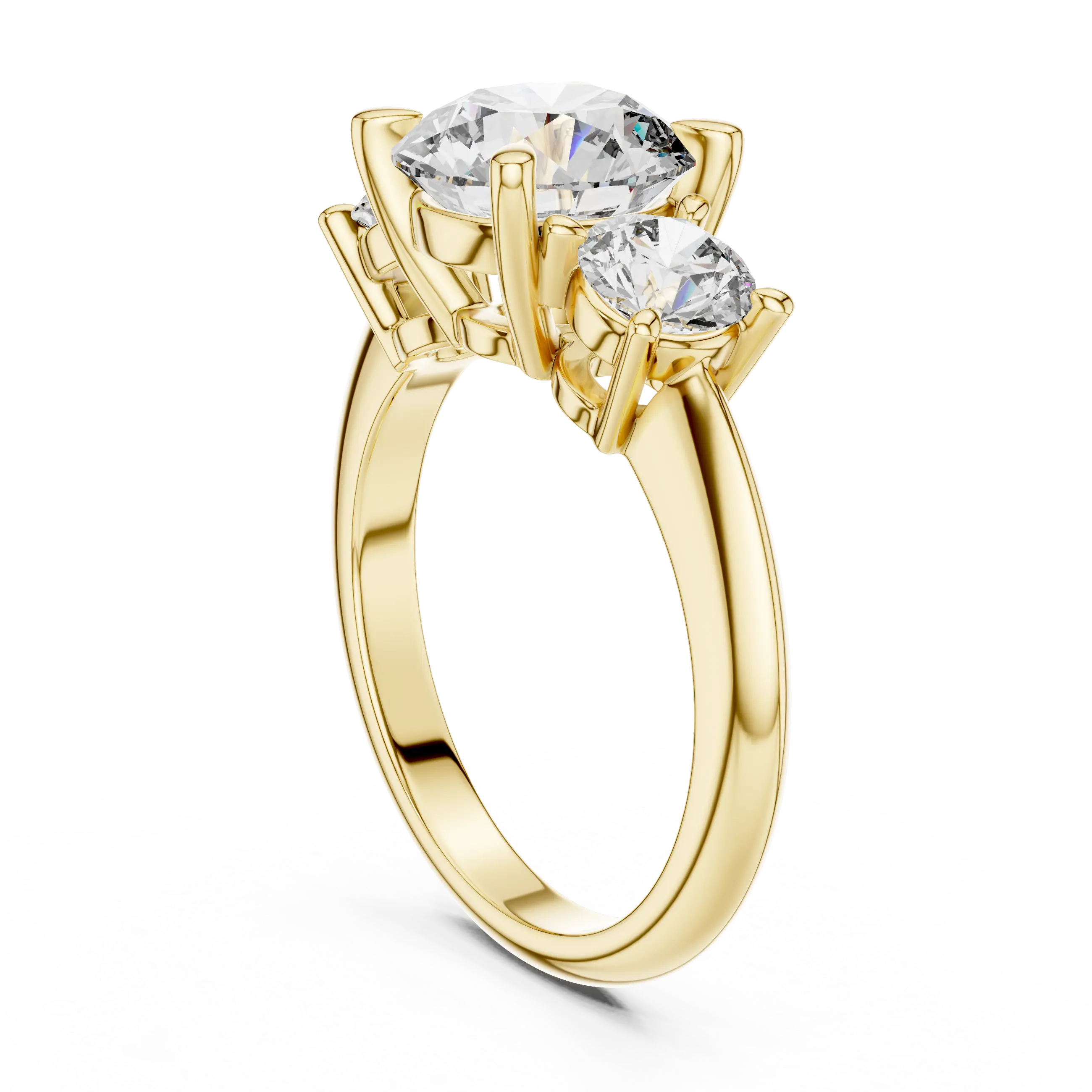 MJR029 - Round Brilliant Three Stone Engagement Ring