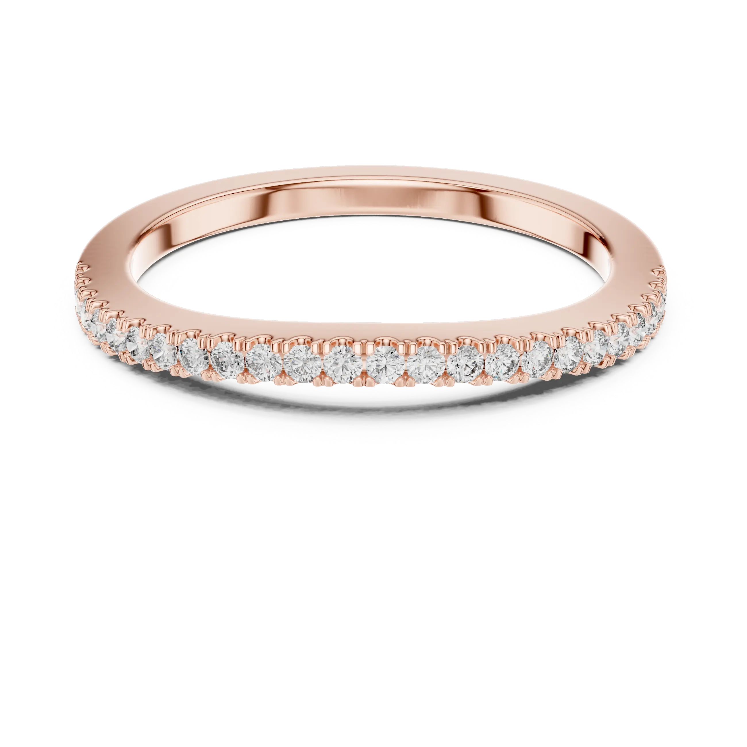 MJR033 - Round Delicate Shimmer Half Eternity Band