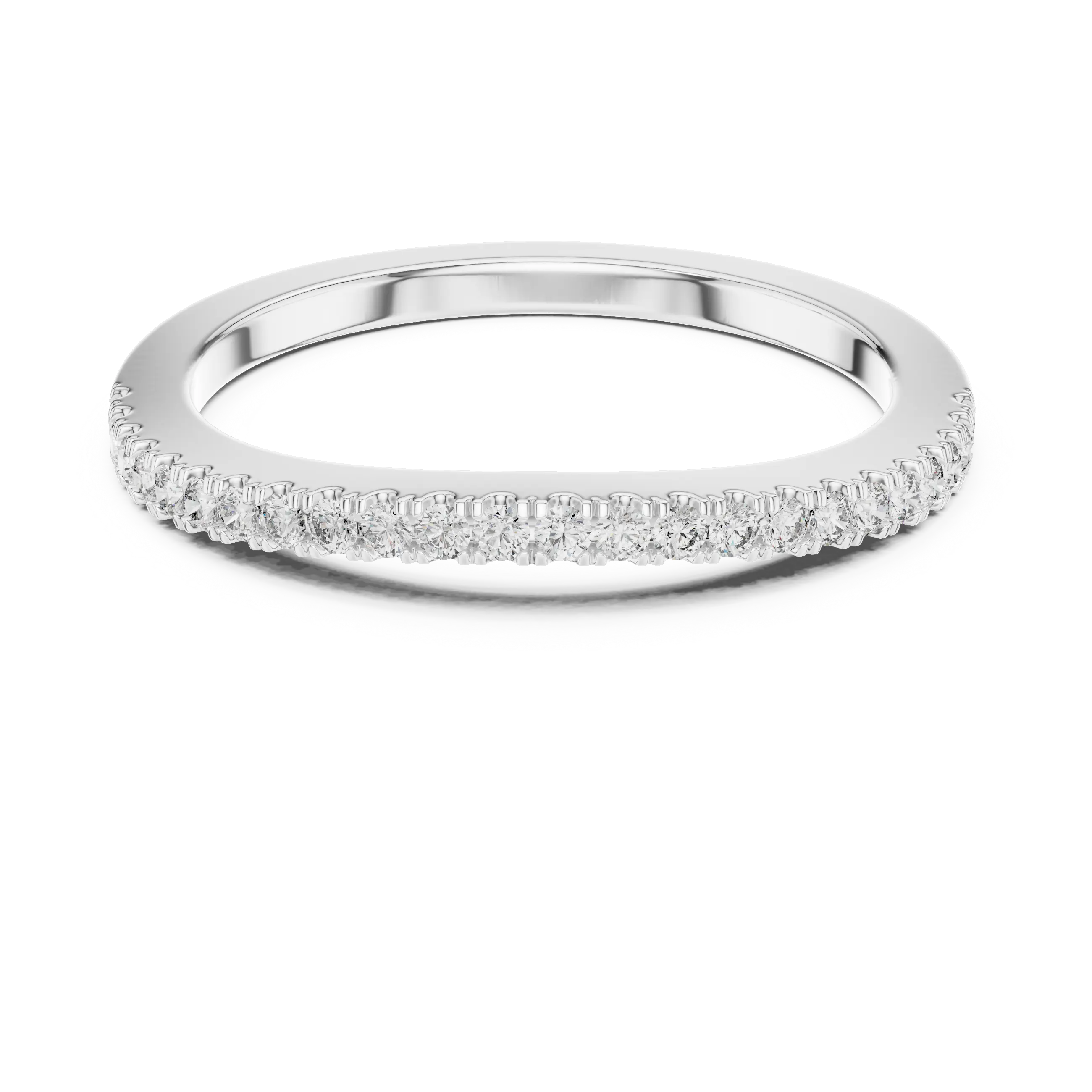 MJR033 - Round Delicate Shimmer Half Eternity Band