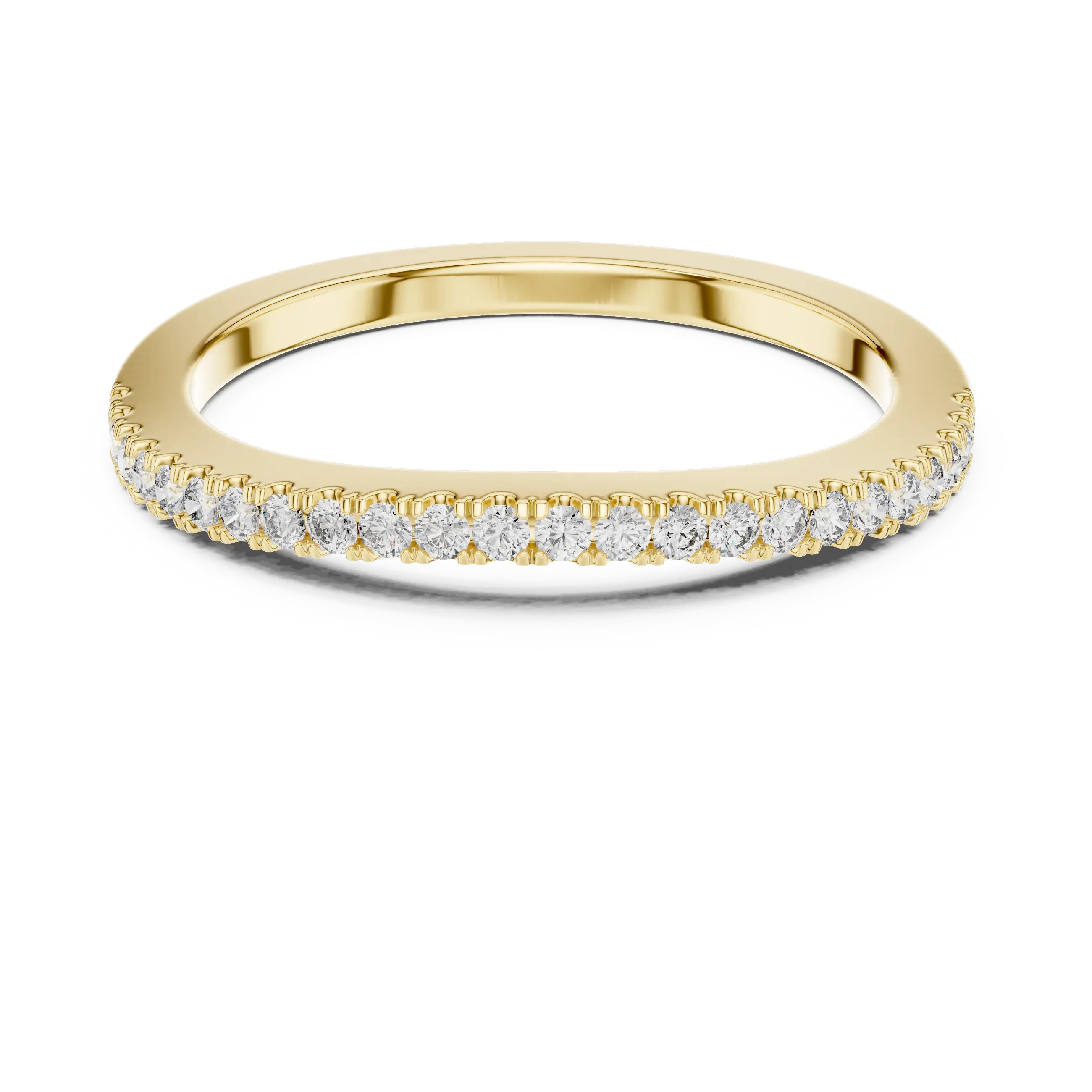 MJR033 - Round Delicate Shimmer Half Eternity Band