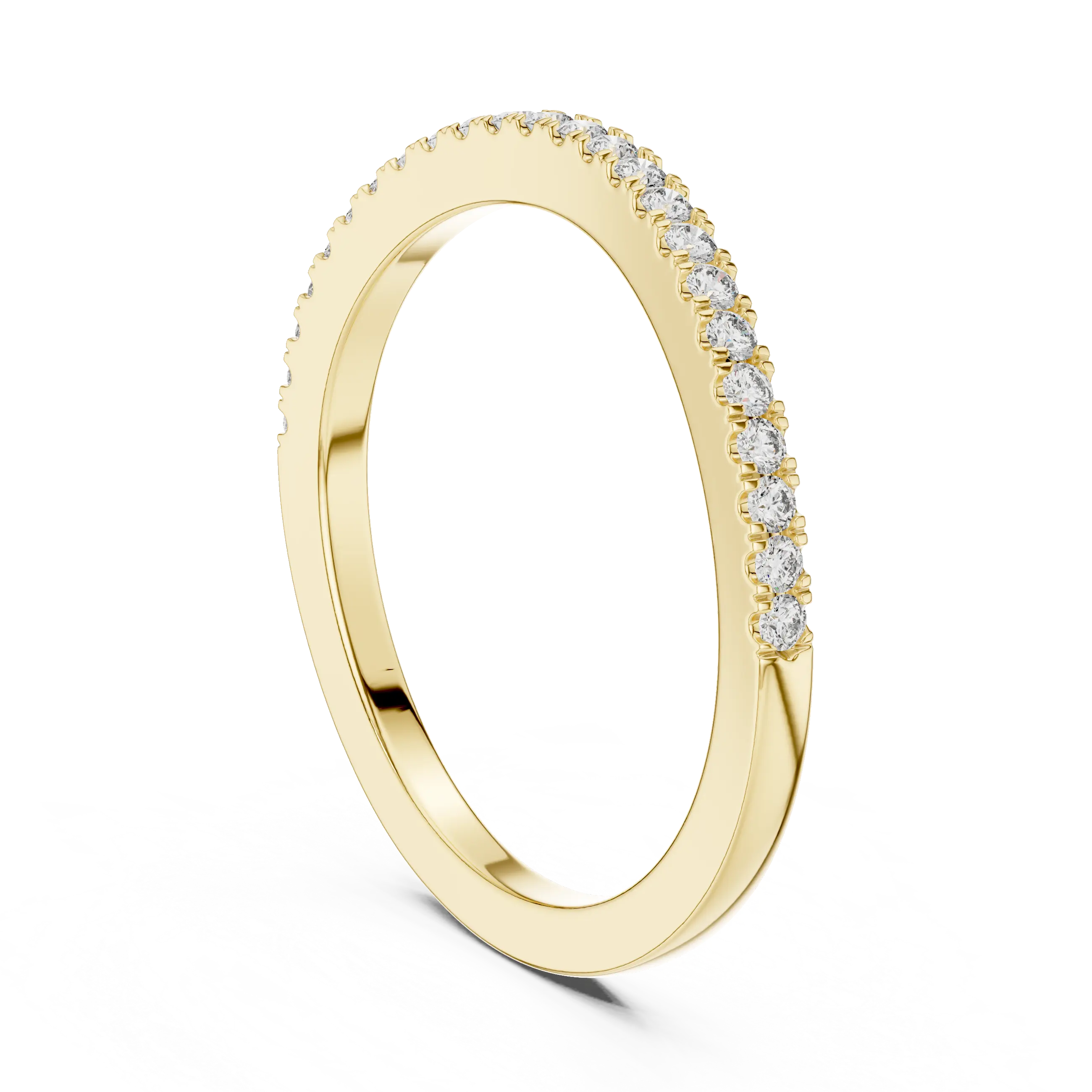 MJR033 - Round Delicate Shimmer Half Eternity Band