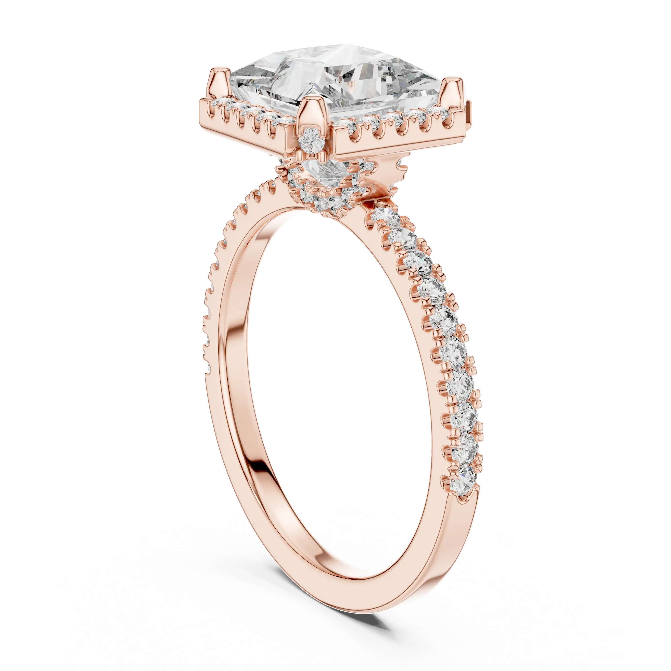MJR037 - Princess Cut Glitzy Border French Set Ring