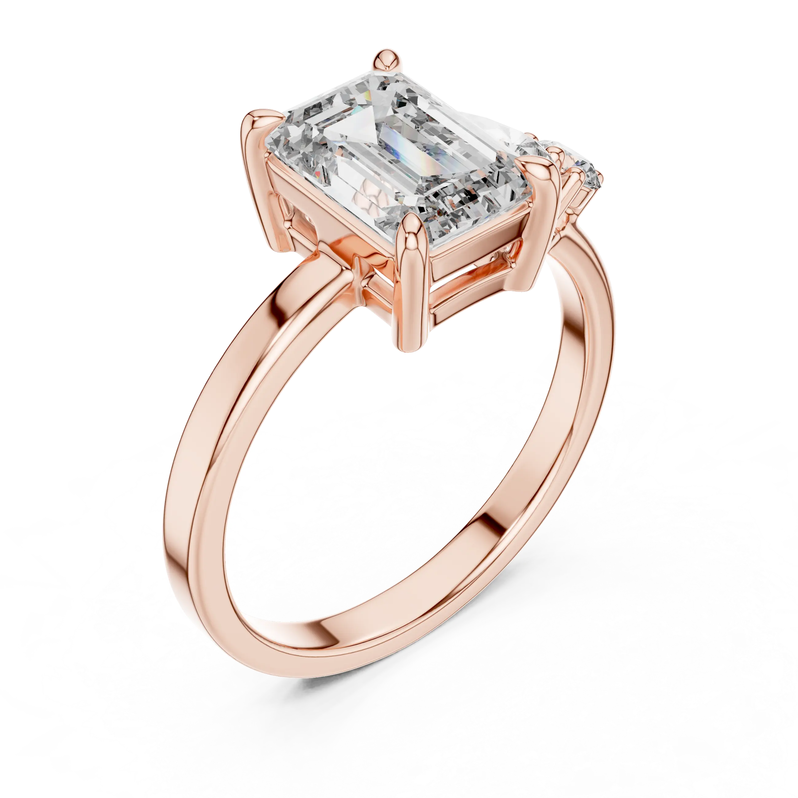 MJR038 - Modern Parallel Facet Cluster Tapered Band Ring