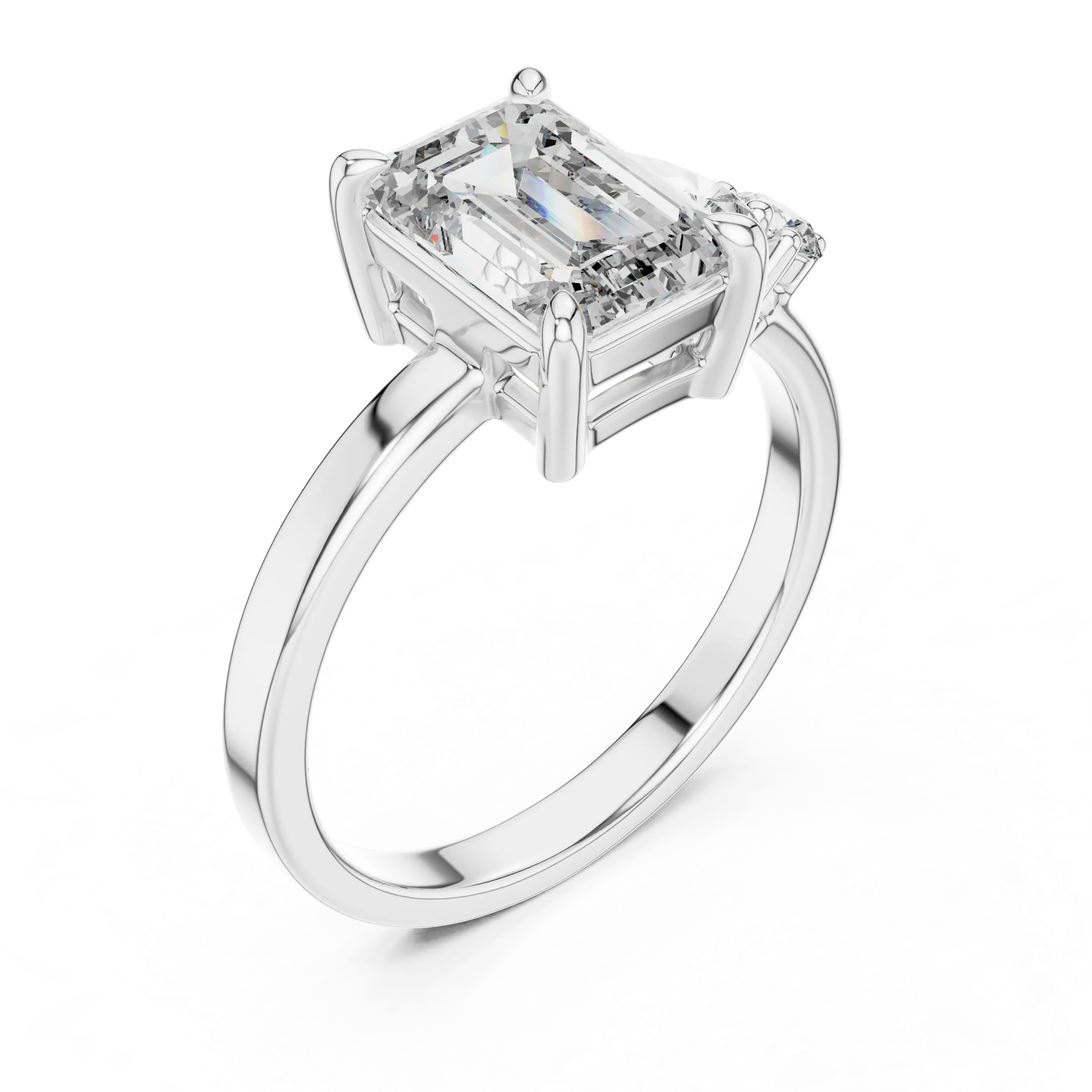 MJR038 - Modern Parallel Facet Cluster Tapered Band Ring