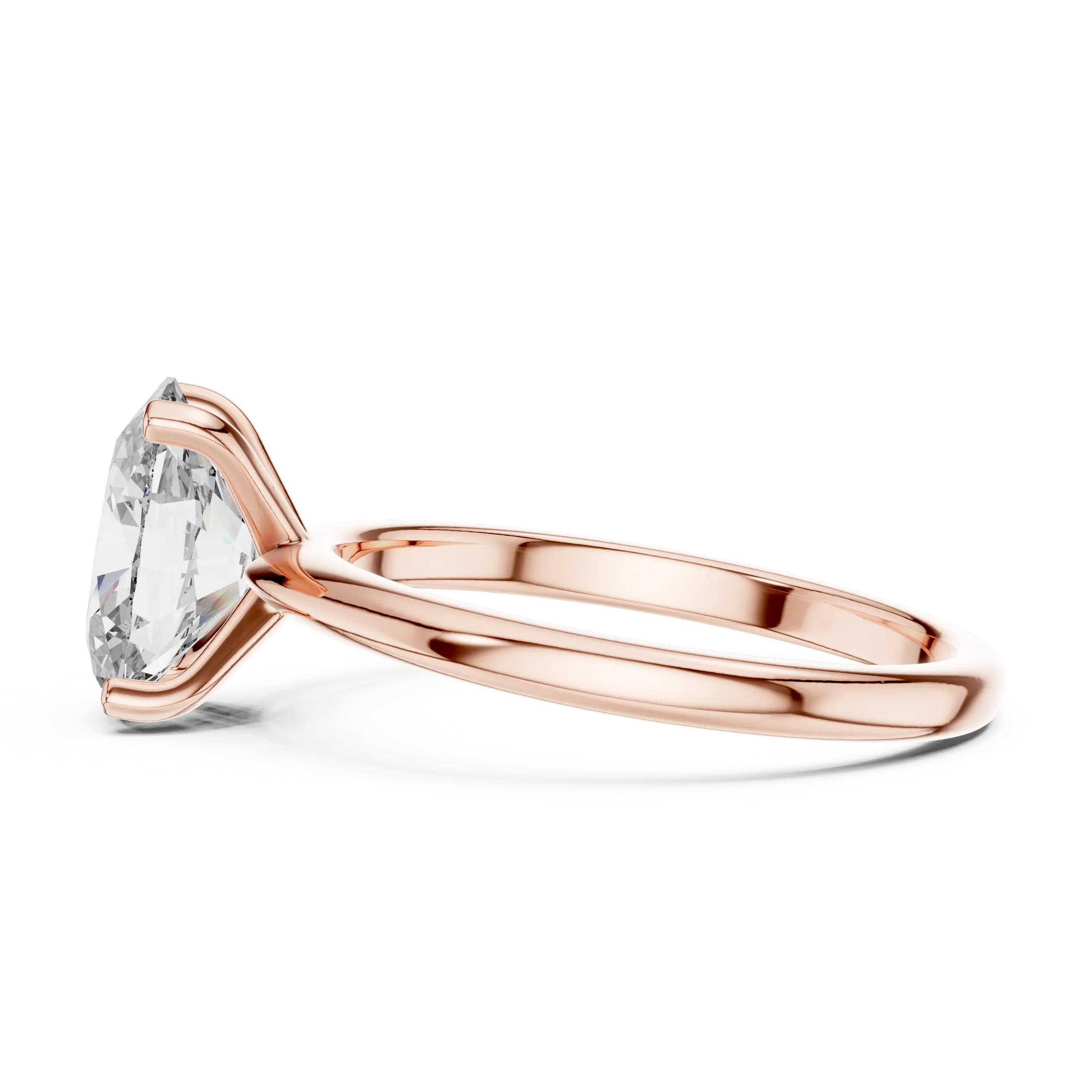 MJR040 - Elegant High Mount Brilliant Oval Bridal Ring