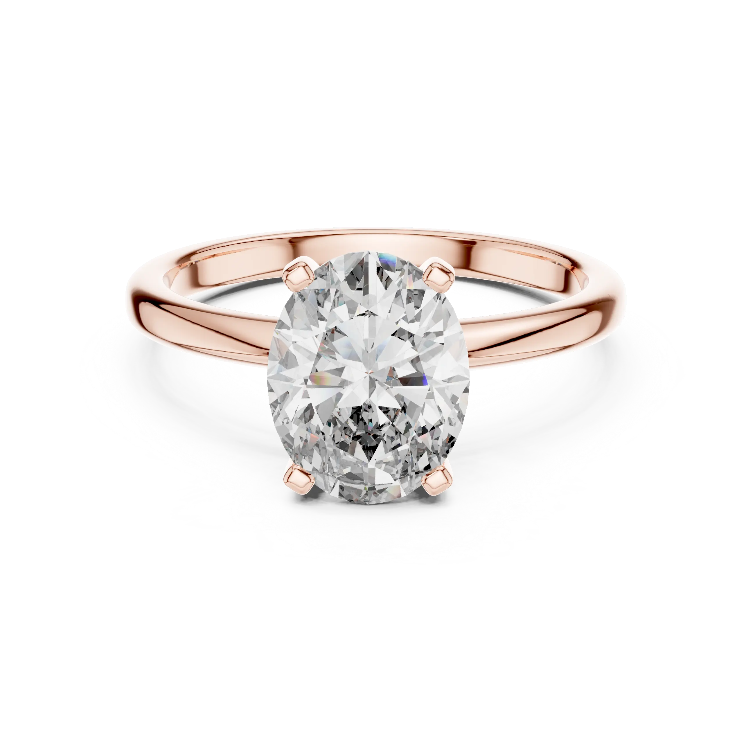 MJR040 - Elegant High Mount Brilliant Oval Bridal Ring
