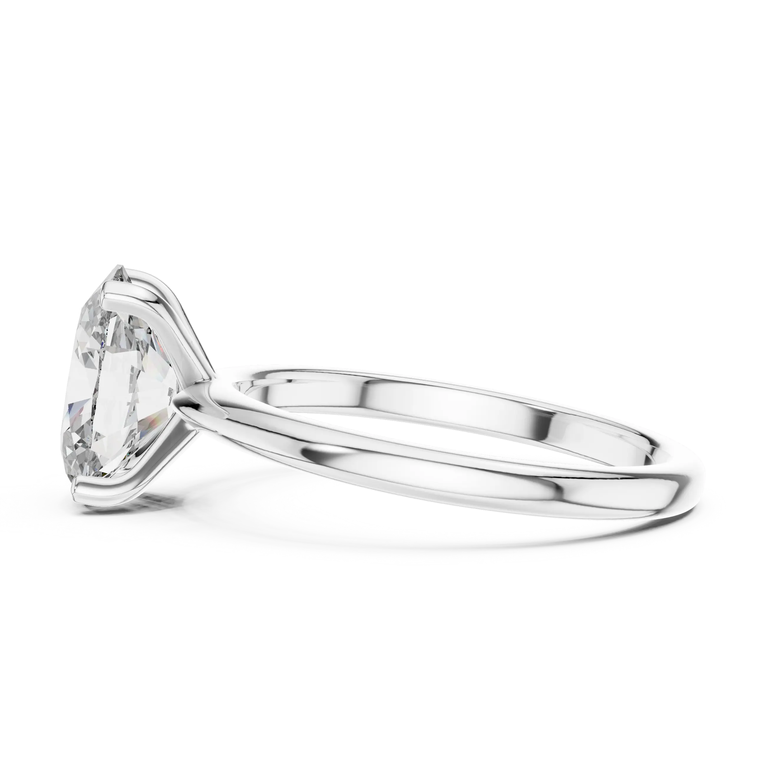 MJR040 - Elegant High Mount Brilliant Oval Bridal Ring