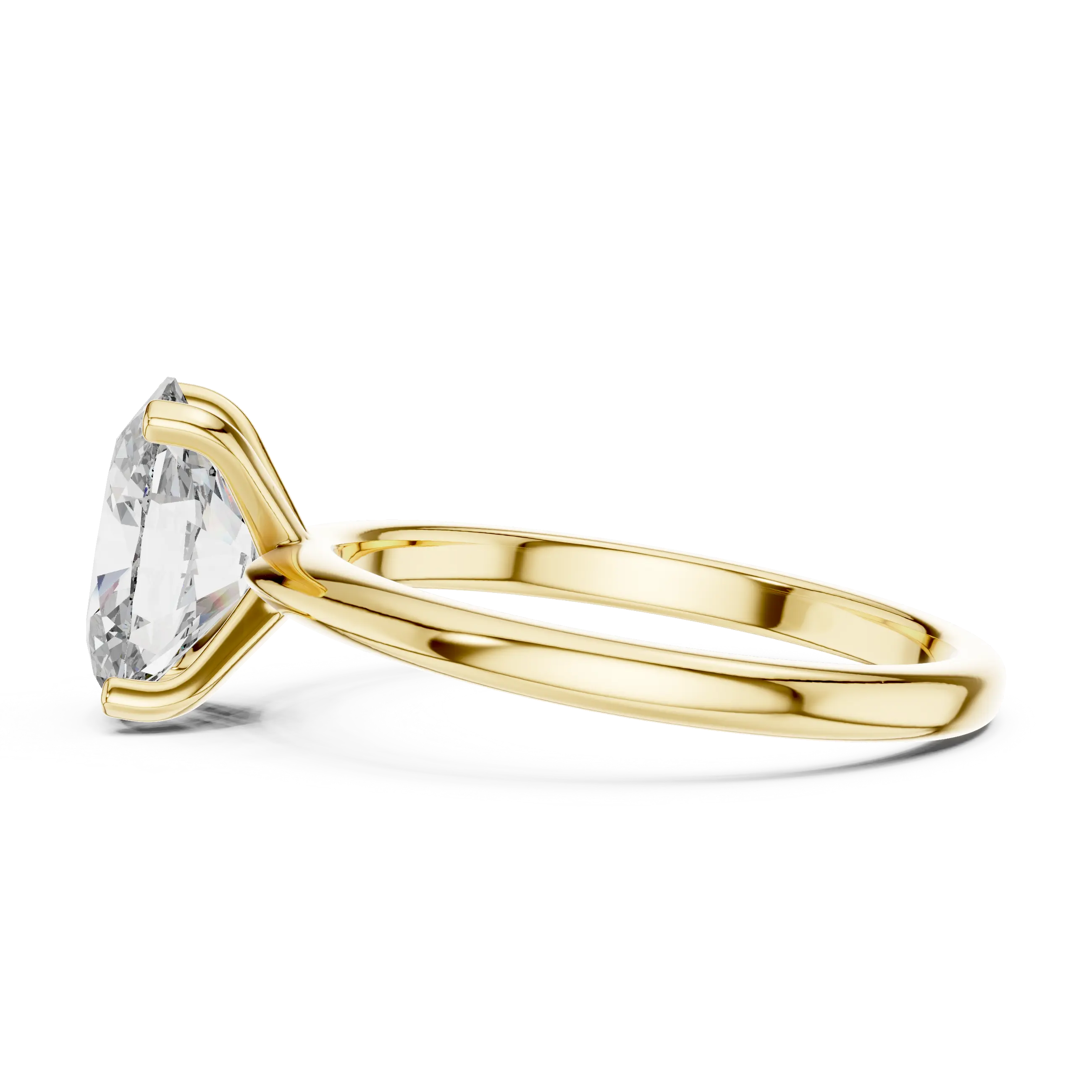 MJR040 - Elegant High Mount Brilliant Oval Bridal Ring