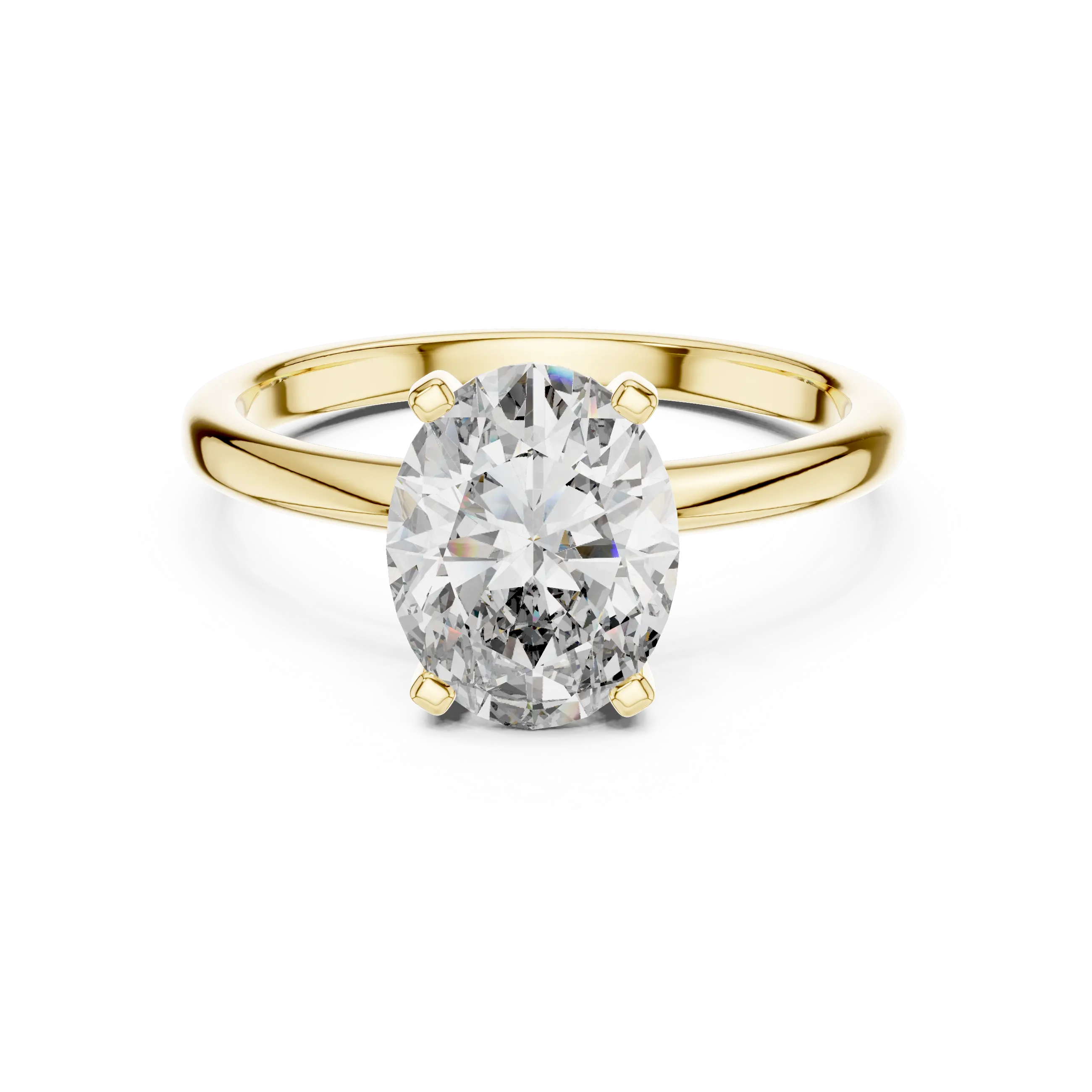 MJR040 - Elegant High Mount Brilliant Oval Bridal Ring
