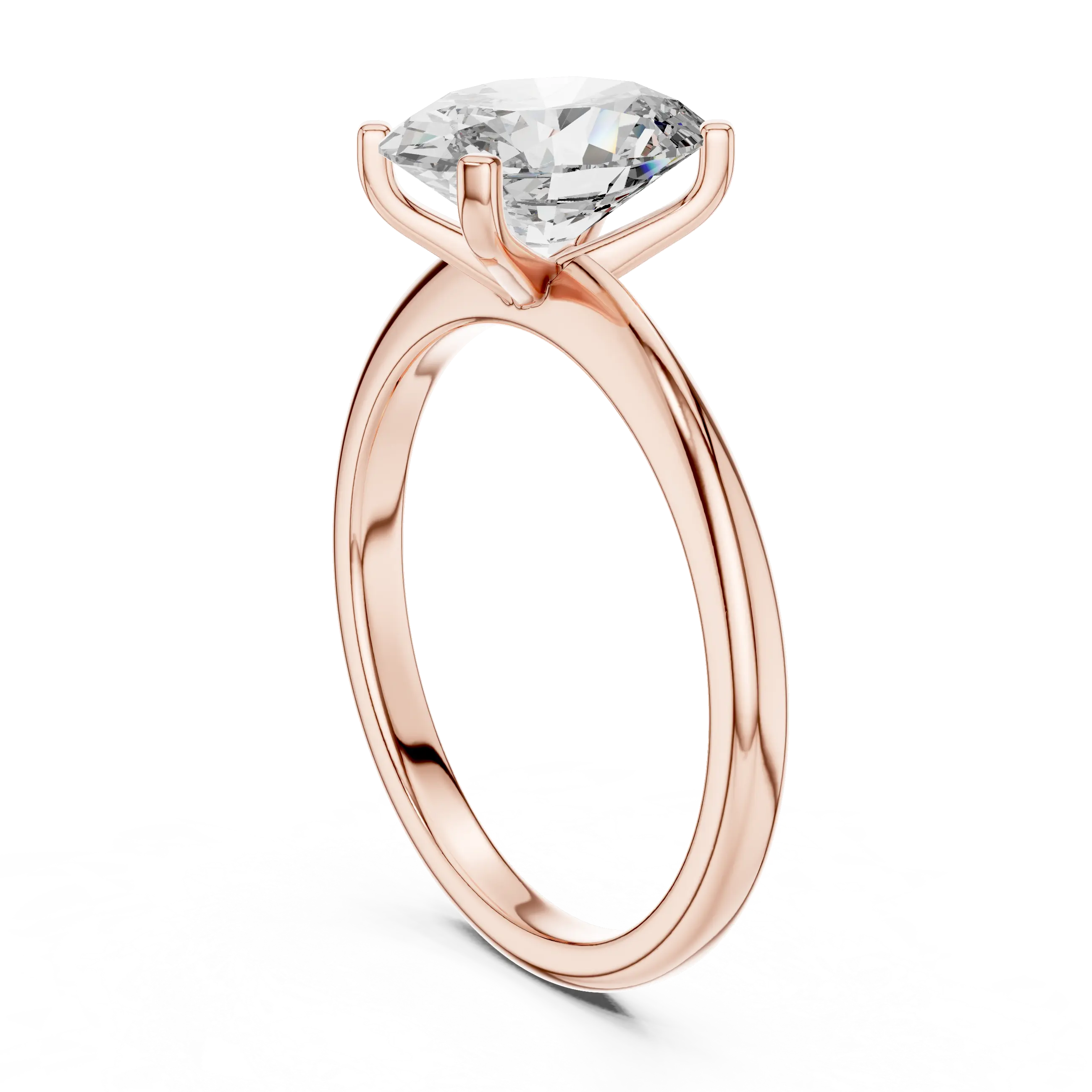 MJR040 - Elegant High Mount Brilliant Oval Bridal Ring