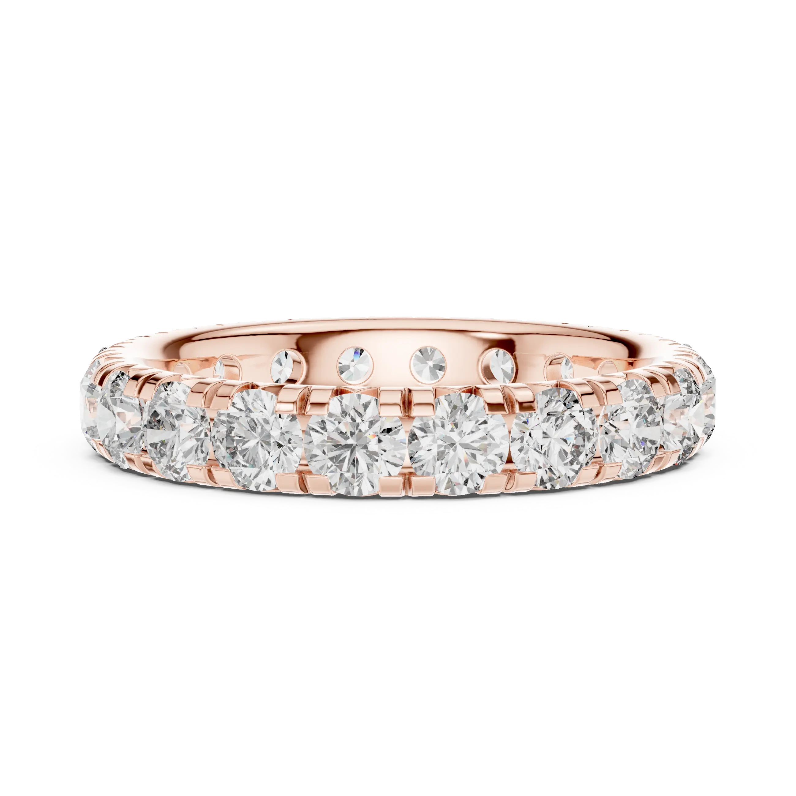 MJET021 - Timeless Round Diamond Imitation Stackable Eternity Band