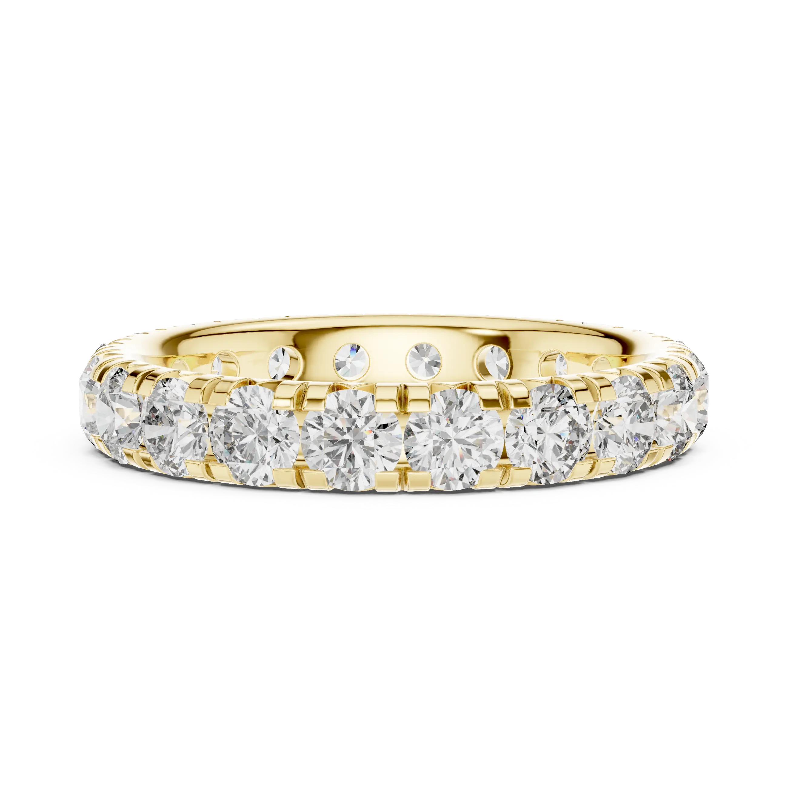 MJET021 - Timeless Round Diamond Imitation Stackable Eternity Band