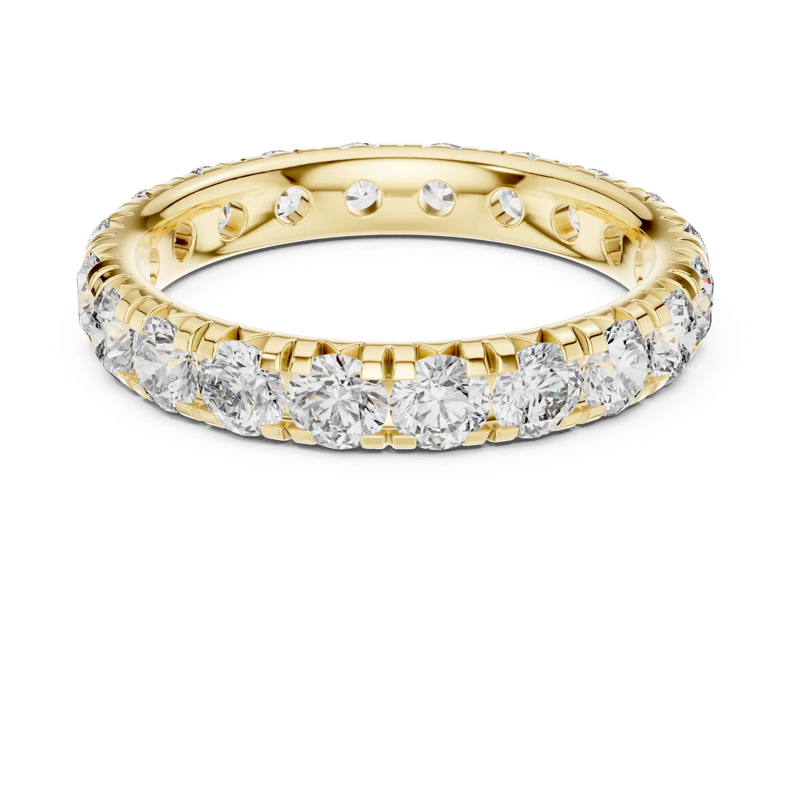 MJET021 - Timeless Round Diamond Imitation Stackable Eternity Band