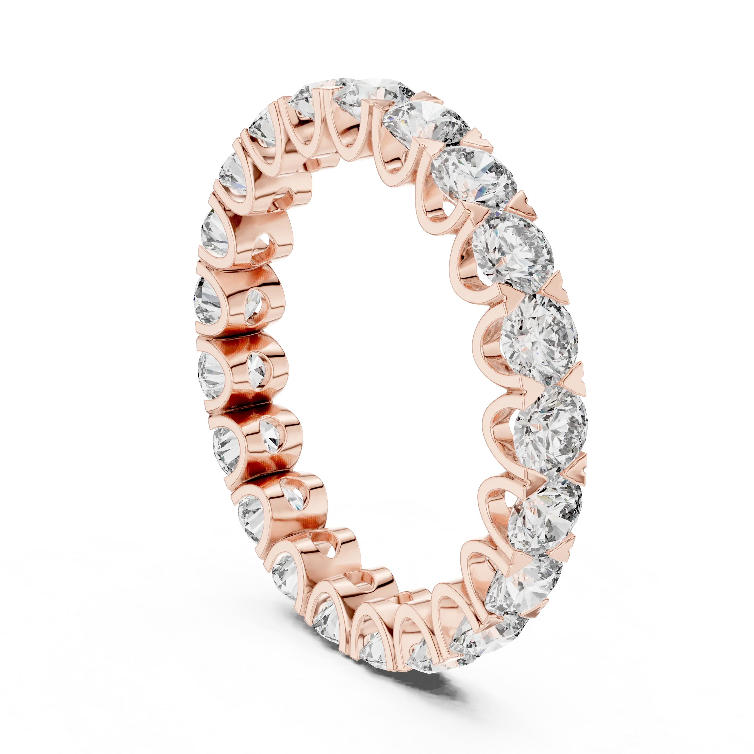 MJET022 - Timeless Round Diamond Imitation Stackable Eternity Band