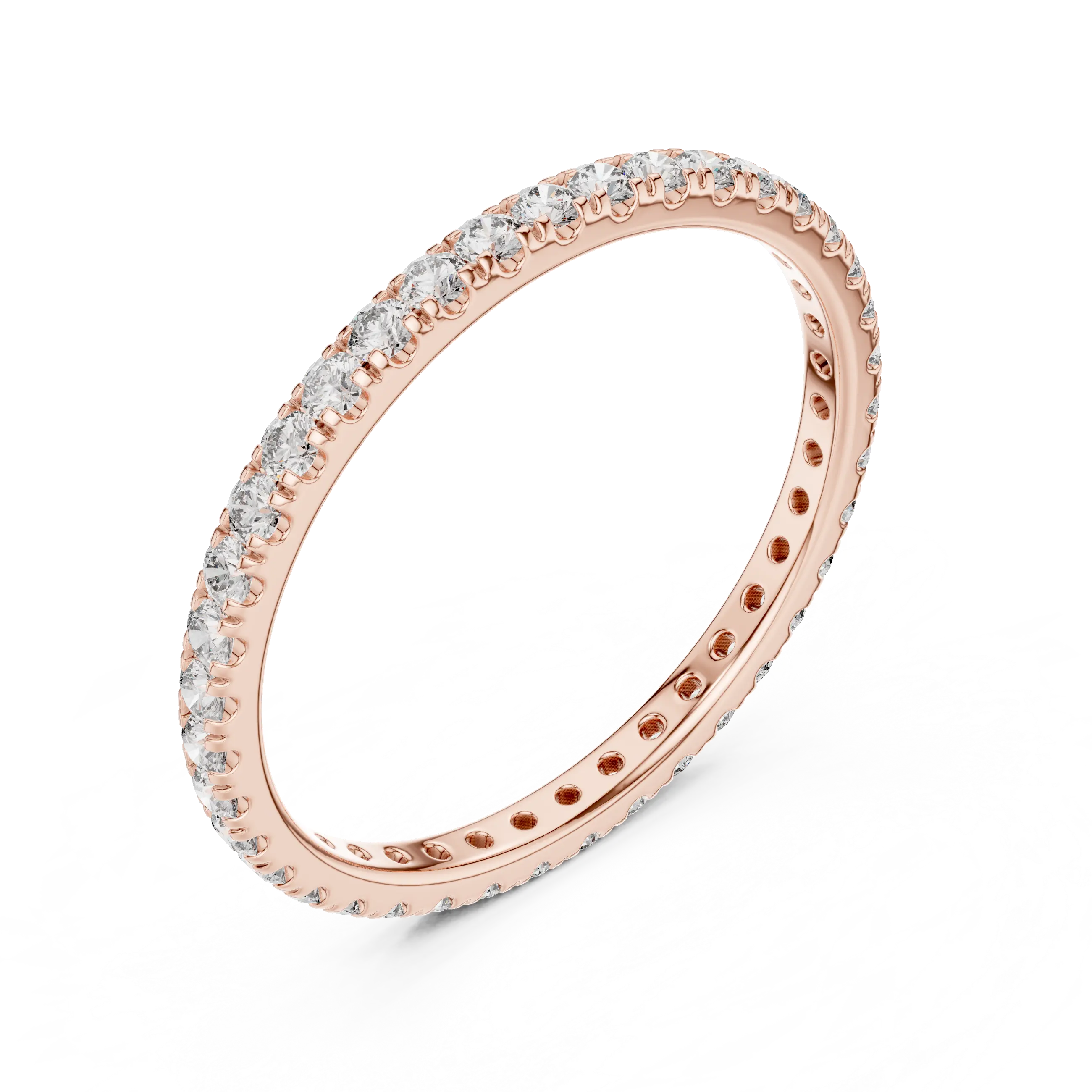 MJET029 - Slim Round Cut Diamond Eternity Band