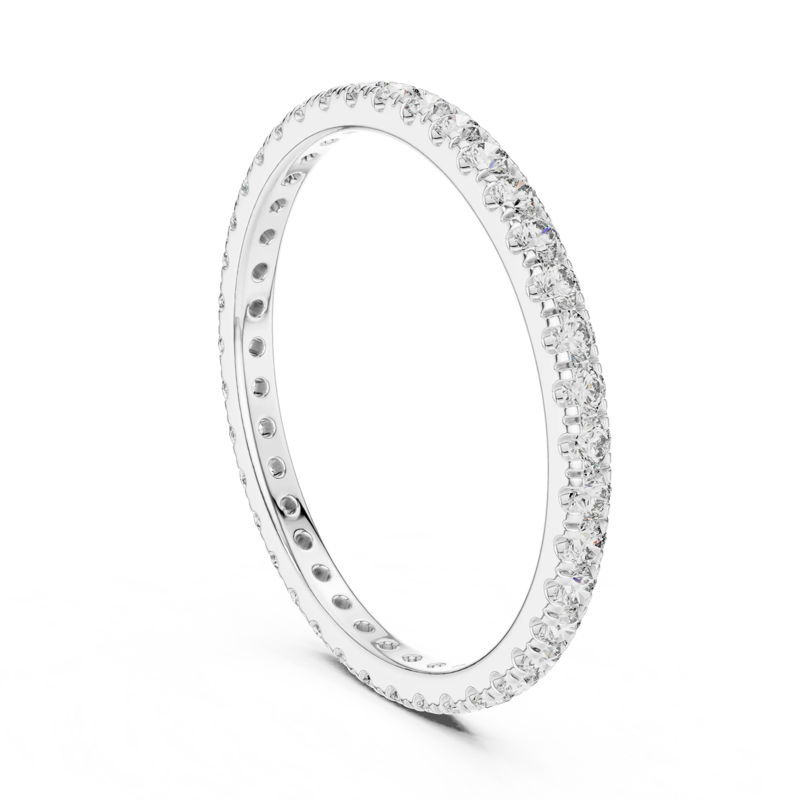 MJET029 - Slim Round Cut Diamond Eternity Band