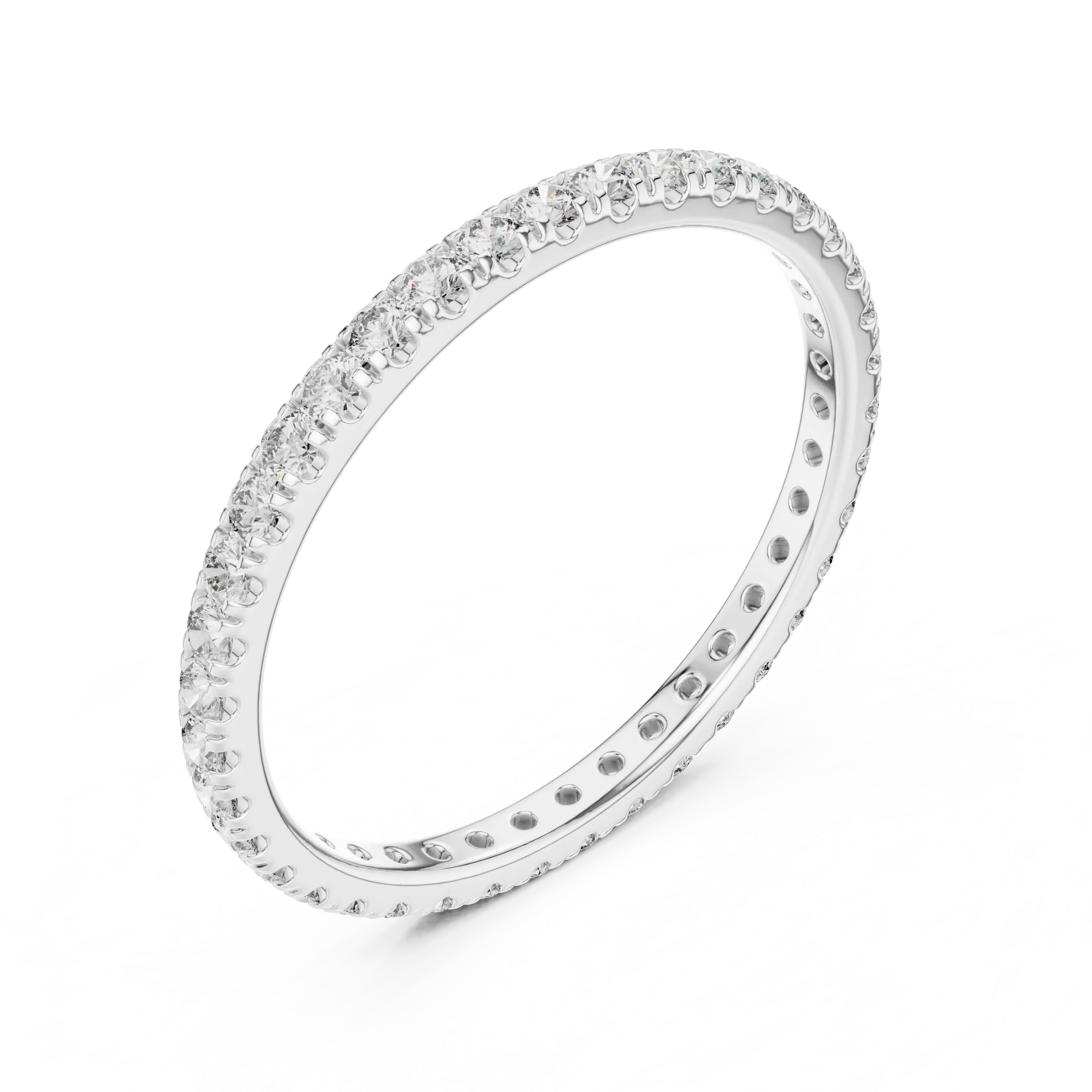 MJET029 - Slim Round Cut Diamond Eternity Band