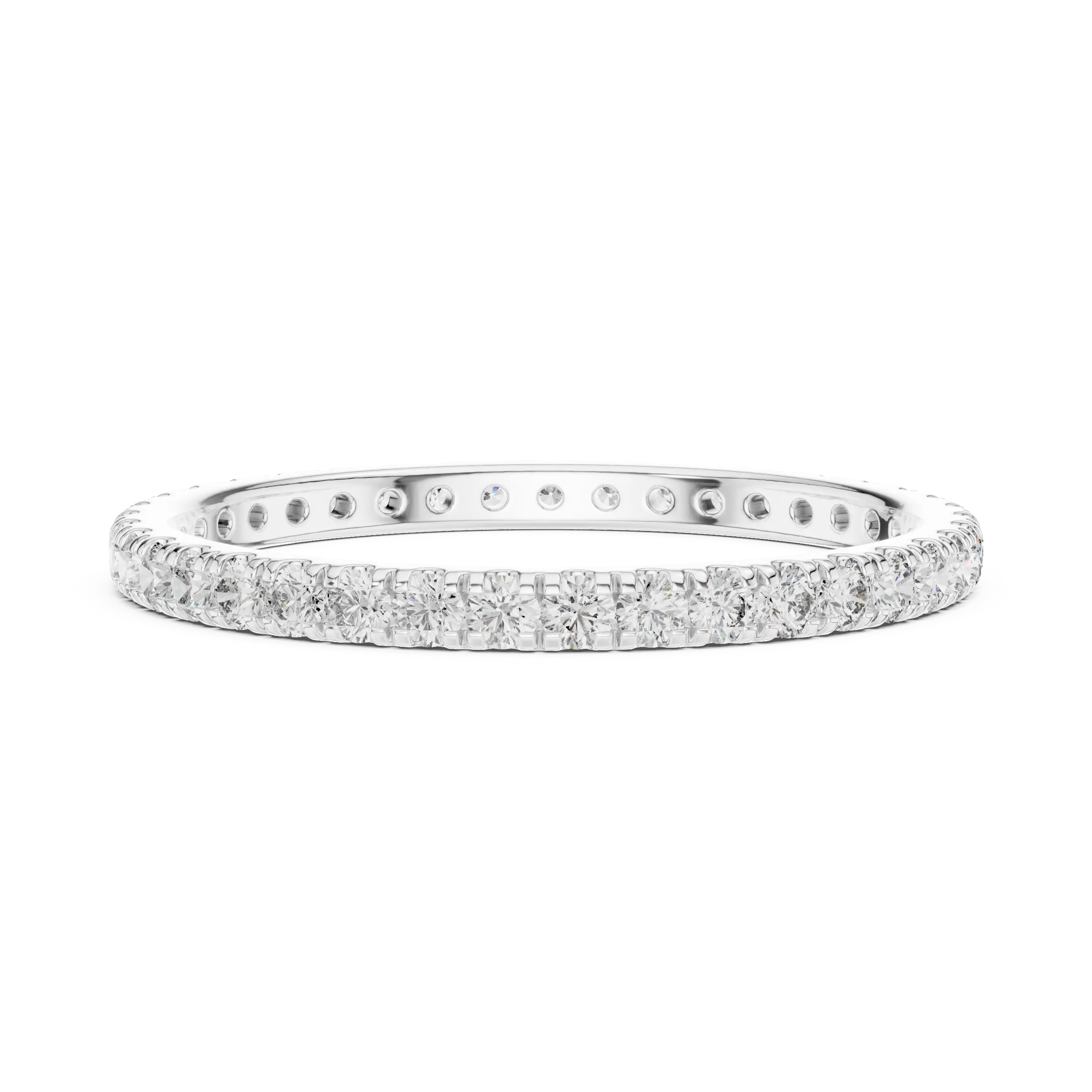 MJET029 - Slim Round Cut Diamond Eternity Band