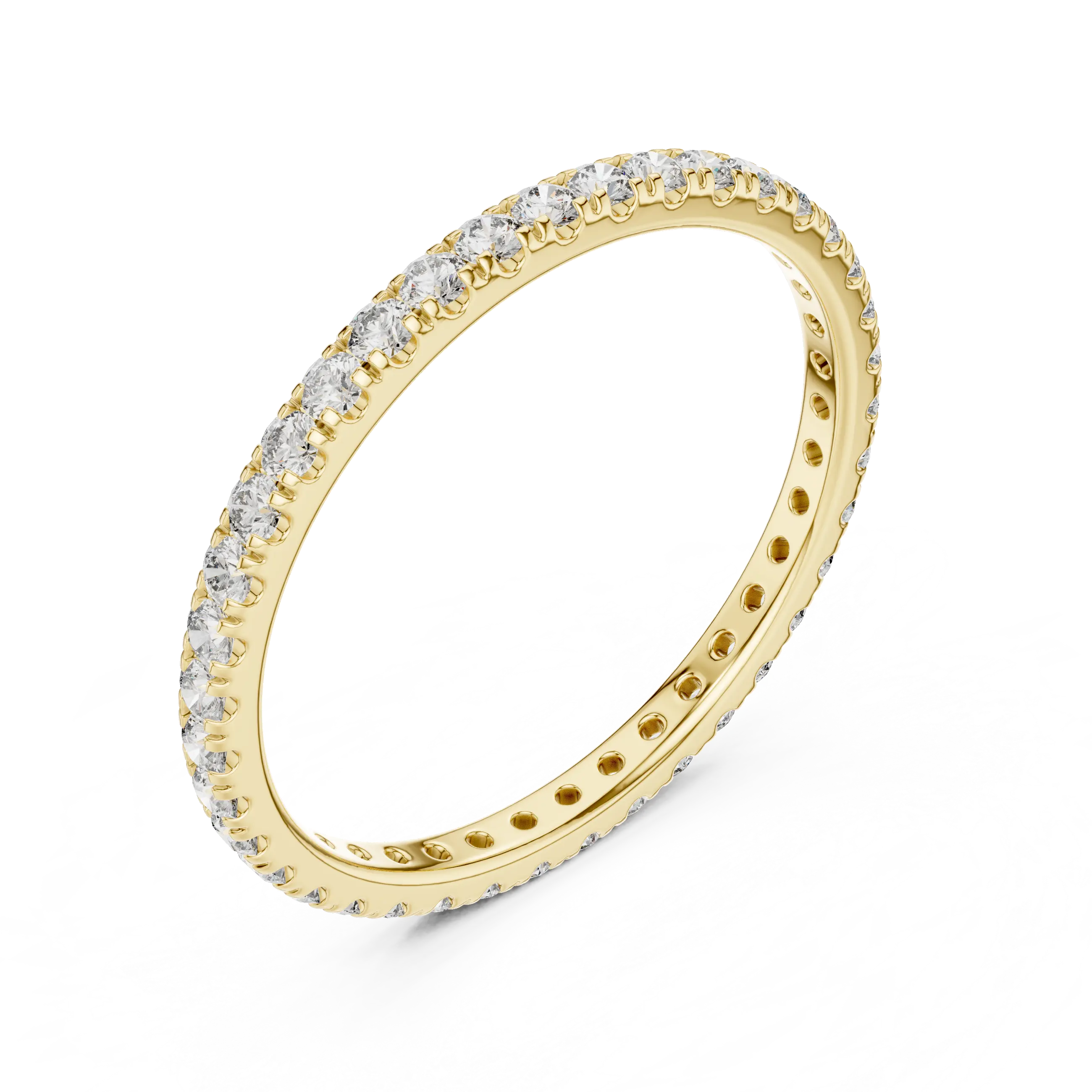 MJET029 - Slim Round Cut Diamond Eternity Band