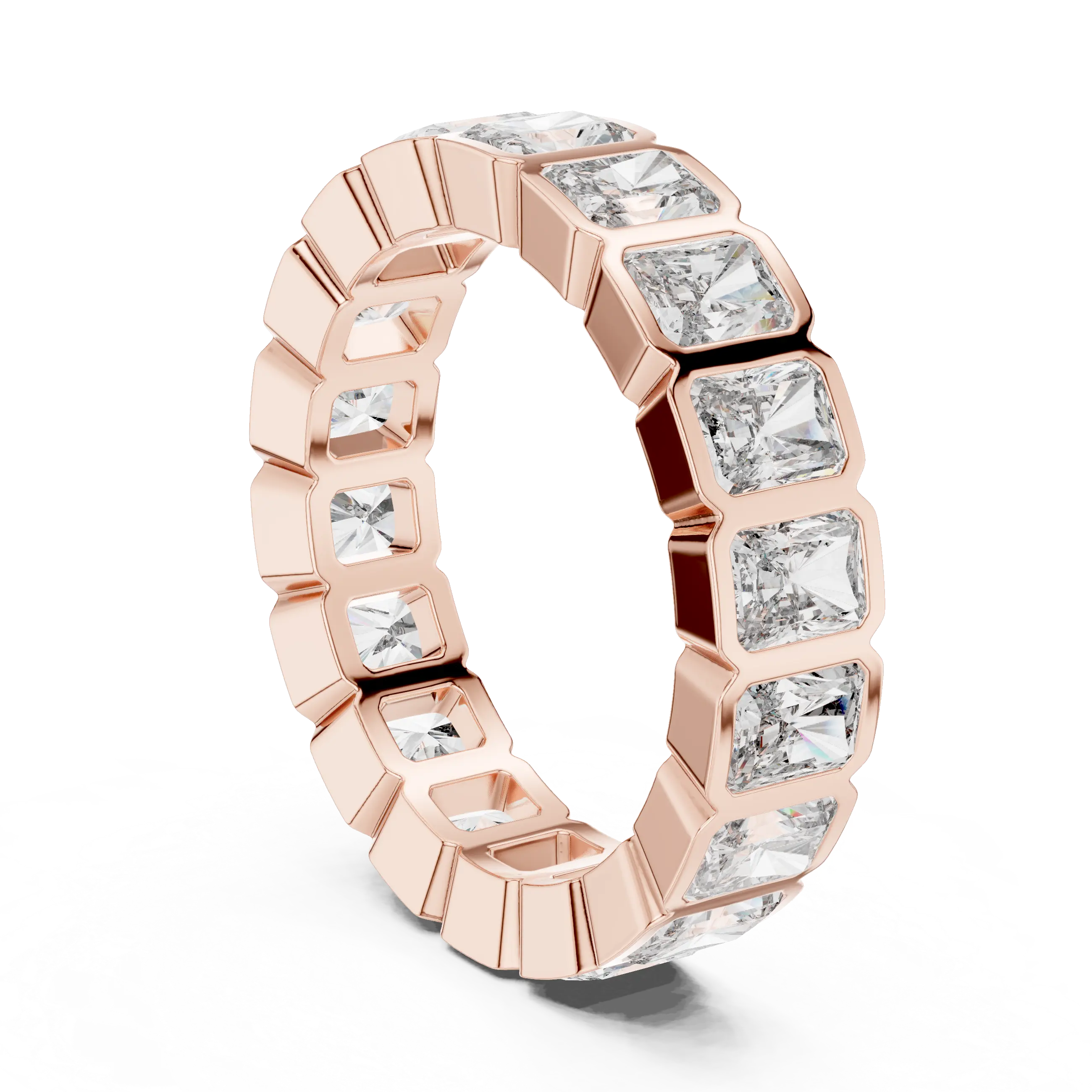 MJET033 - Radiant Cut Bezel Set Full Eternity Ring