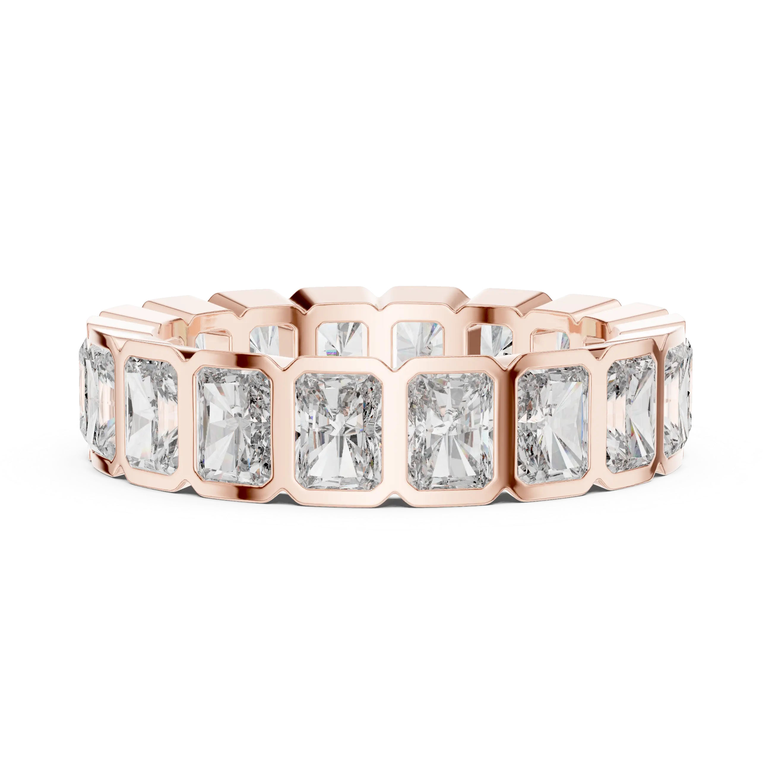 MJET033 - Radiant Cut Bezel Set Full Eternity Ring