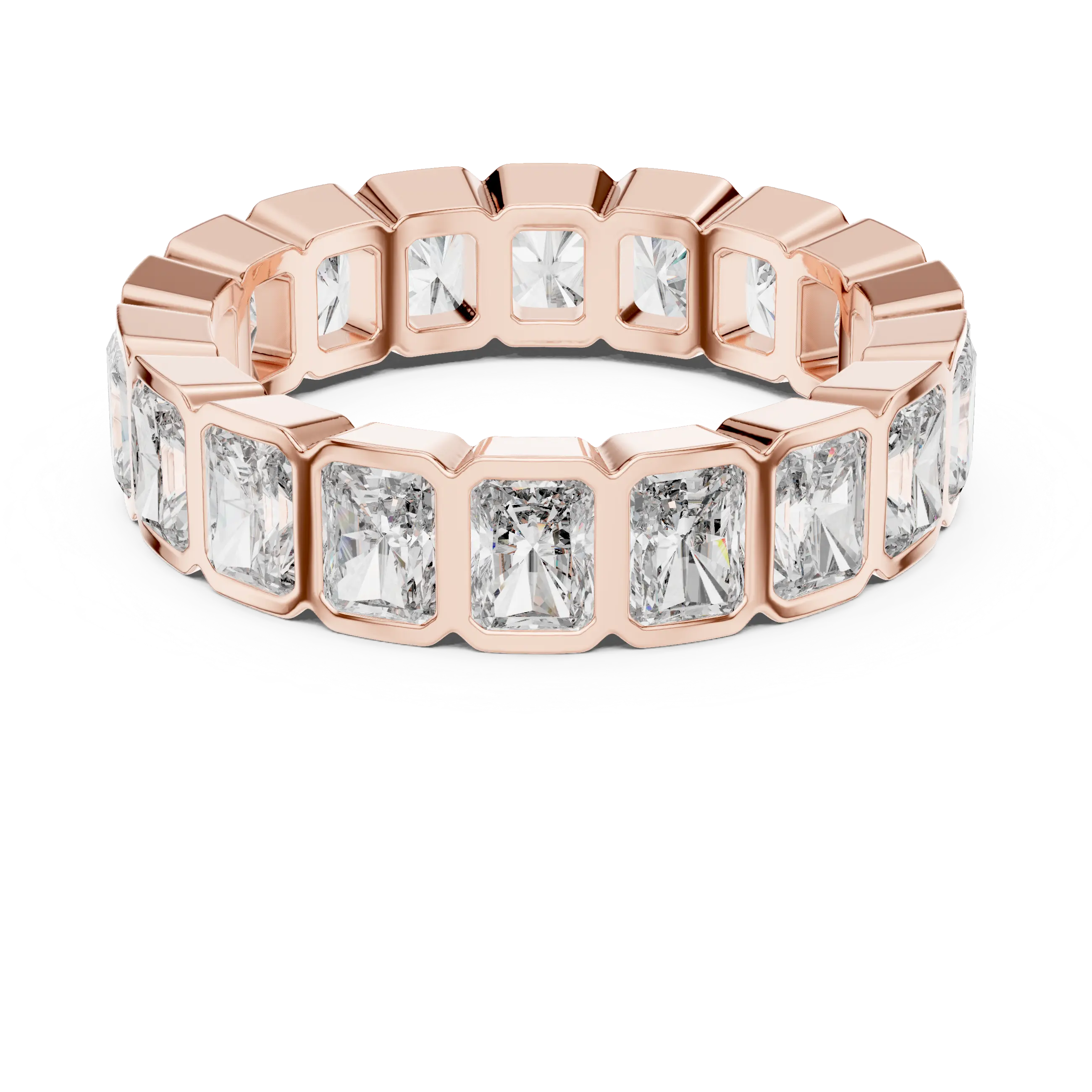 MJET033 - Radiant Cut Bezel Set Full Eternity Ring