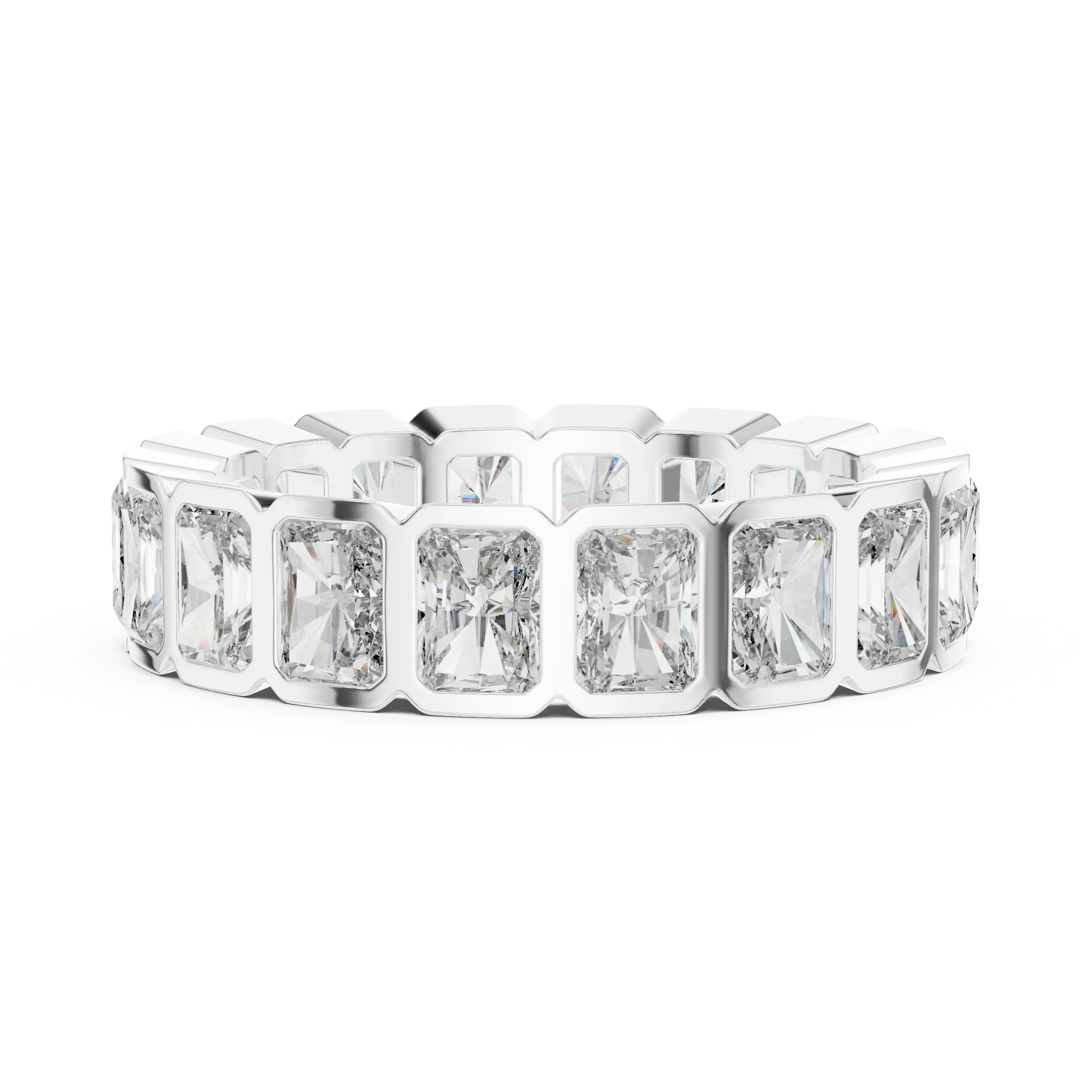 MJET033 - Radiant Cut Bezel Set Full Eternity Ring