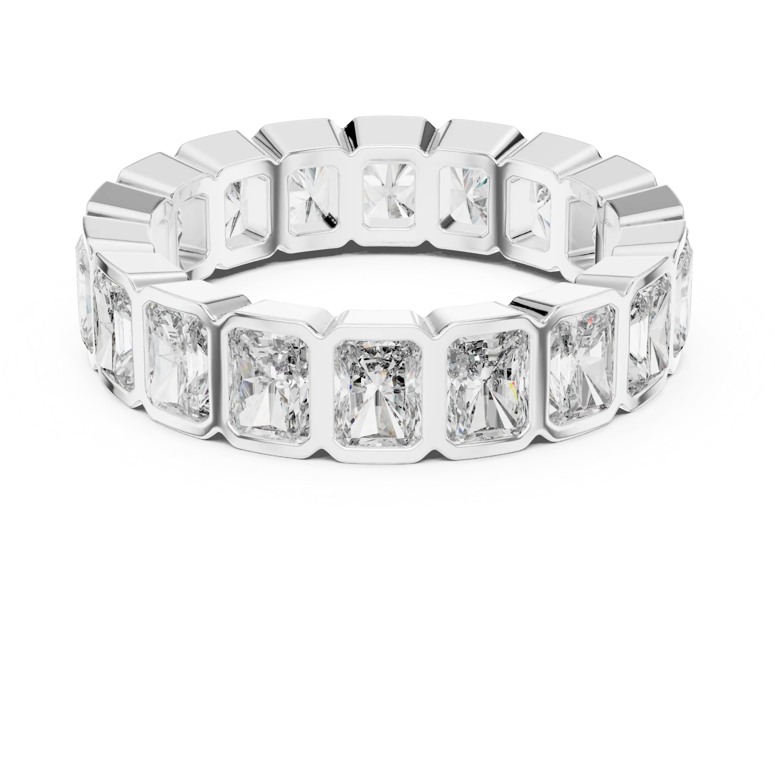 MJET033 - Radiant Cut Bezel Set Full Eternity Ring