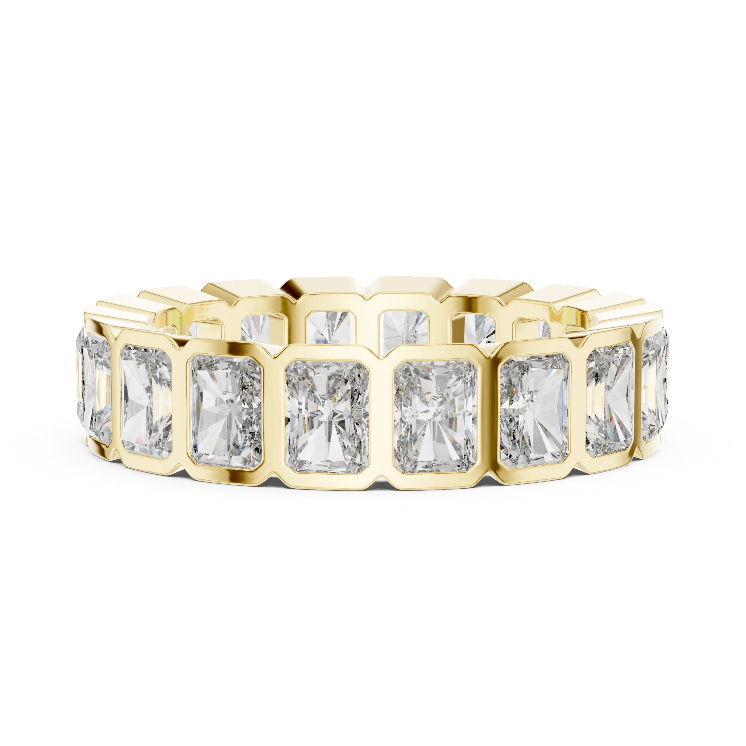 MJET033 - Radiant Cut Bezel Set Full Eternity Ring