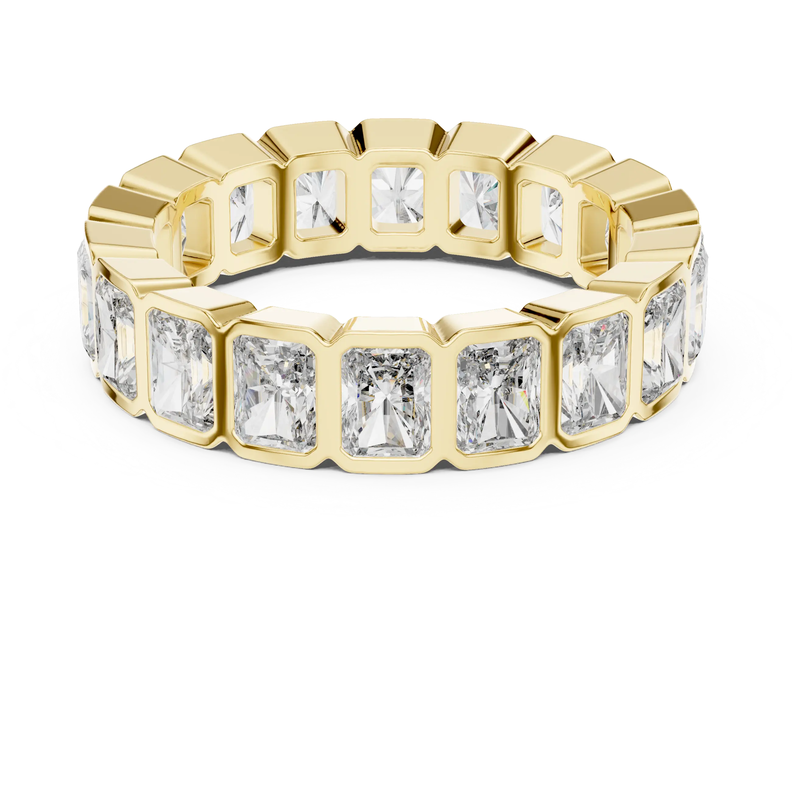 MJET033 - Radiant Cut Bezel Set Full Eternity Ring