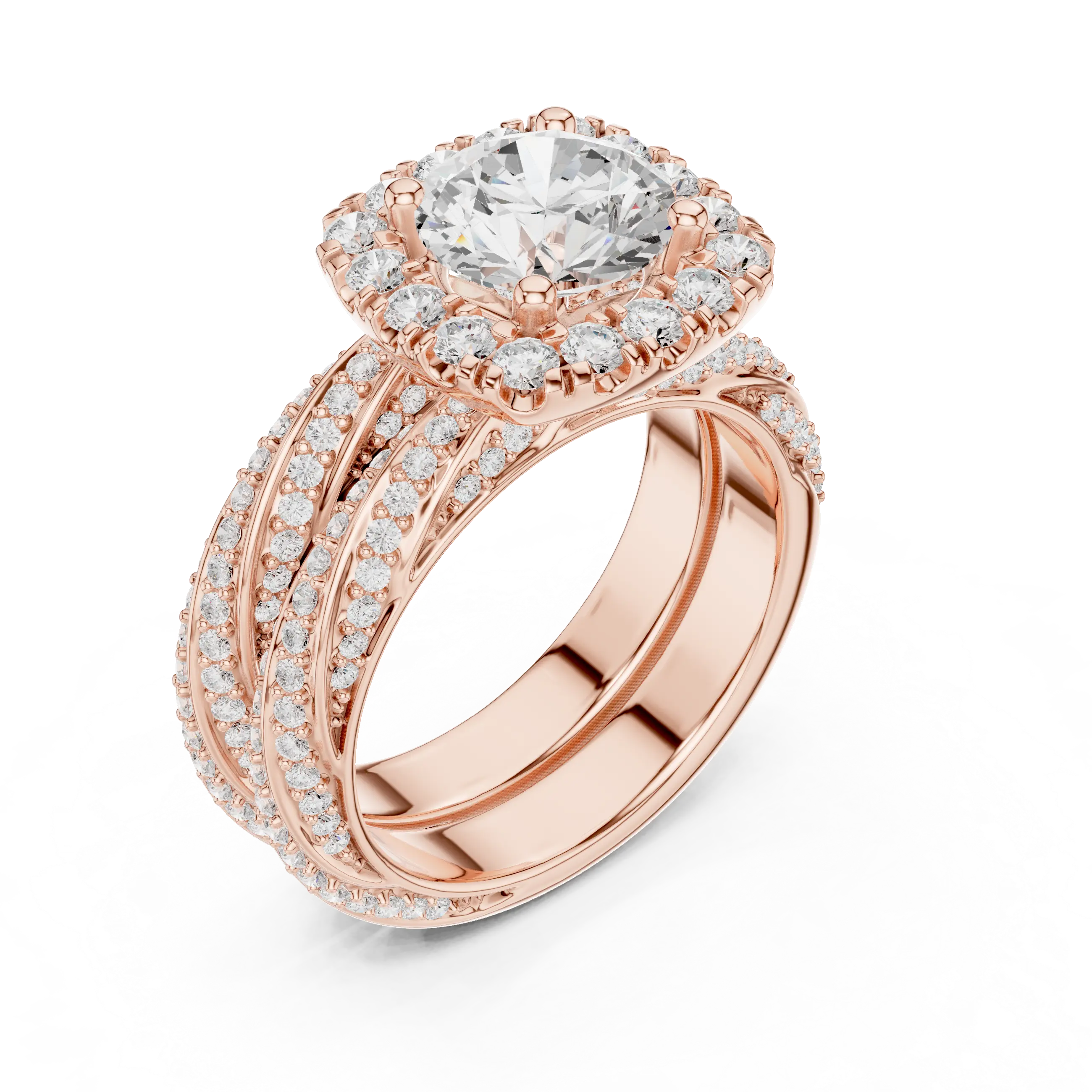 MJA019 - Woven Multi Row Diamond Imitation Statement Piece