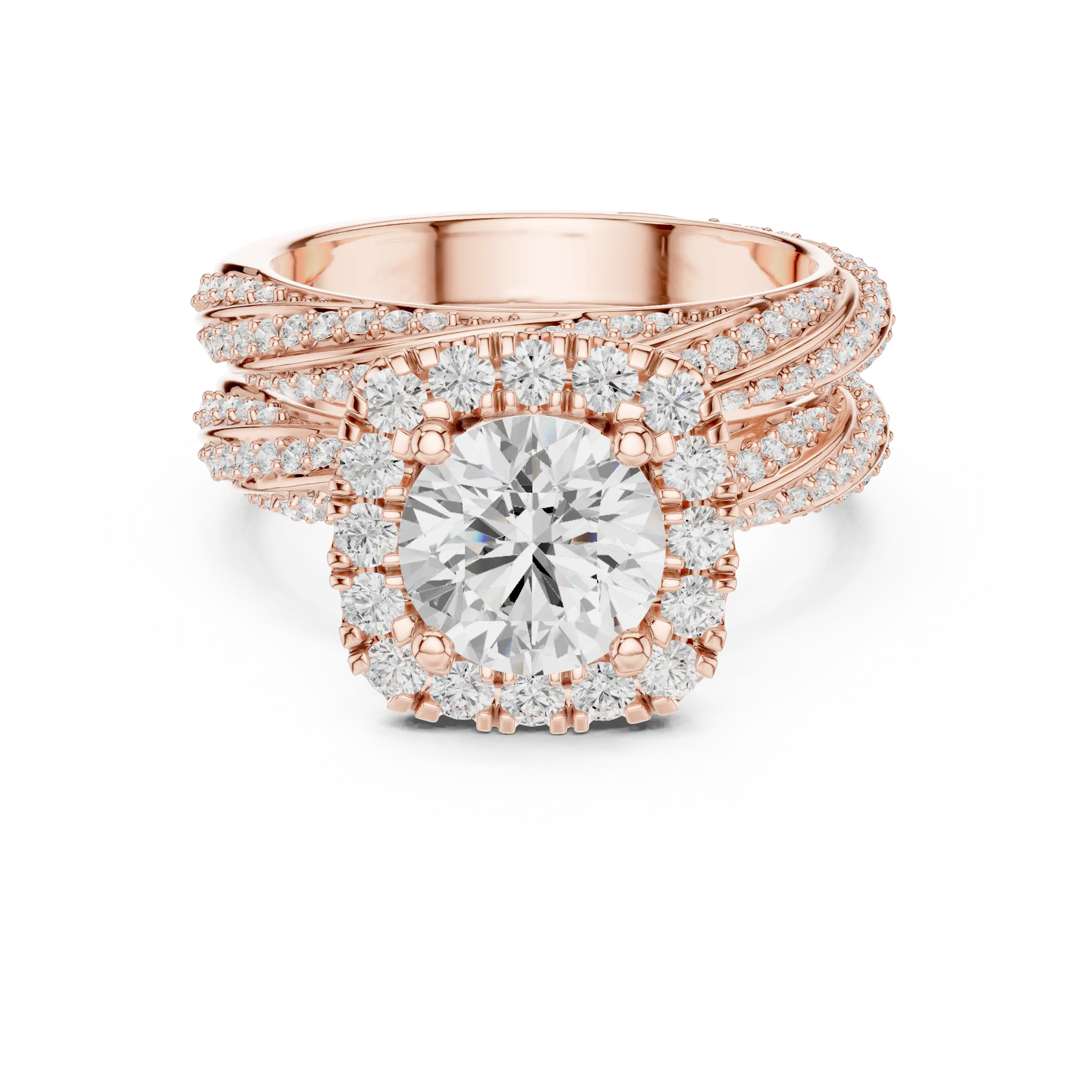 MJA019 - Woven Multi Row Diamond Imitation Statement Piece