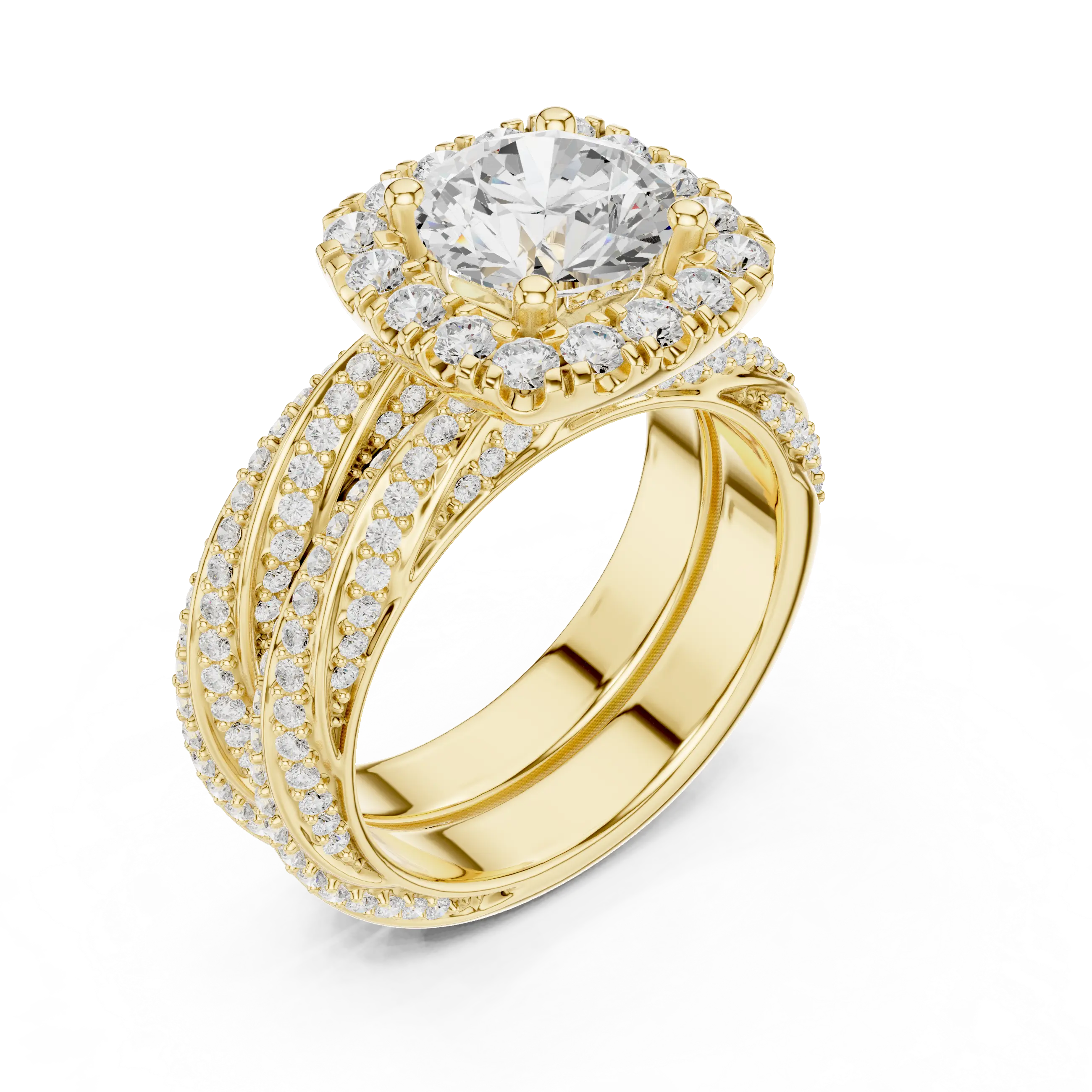 MJA019 - Woven Multi Row Diamond Imitation Statement Piece